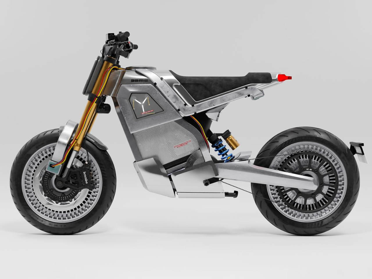 DeLorean，Electric motorcycle，derivative，Stainless steel body，DAB Motors，
