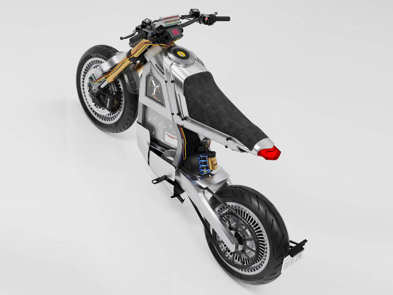 DeLorean，Electric motorcycle，derivative，Stainless steel body，DAB Motors，