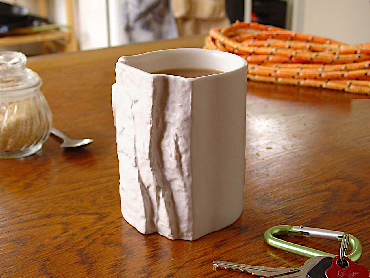 Bone China，coffee cup，sessile design，Rock Climbing，Pinch Hold Mug，