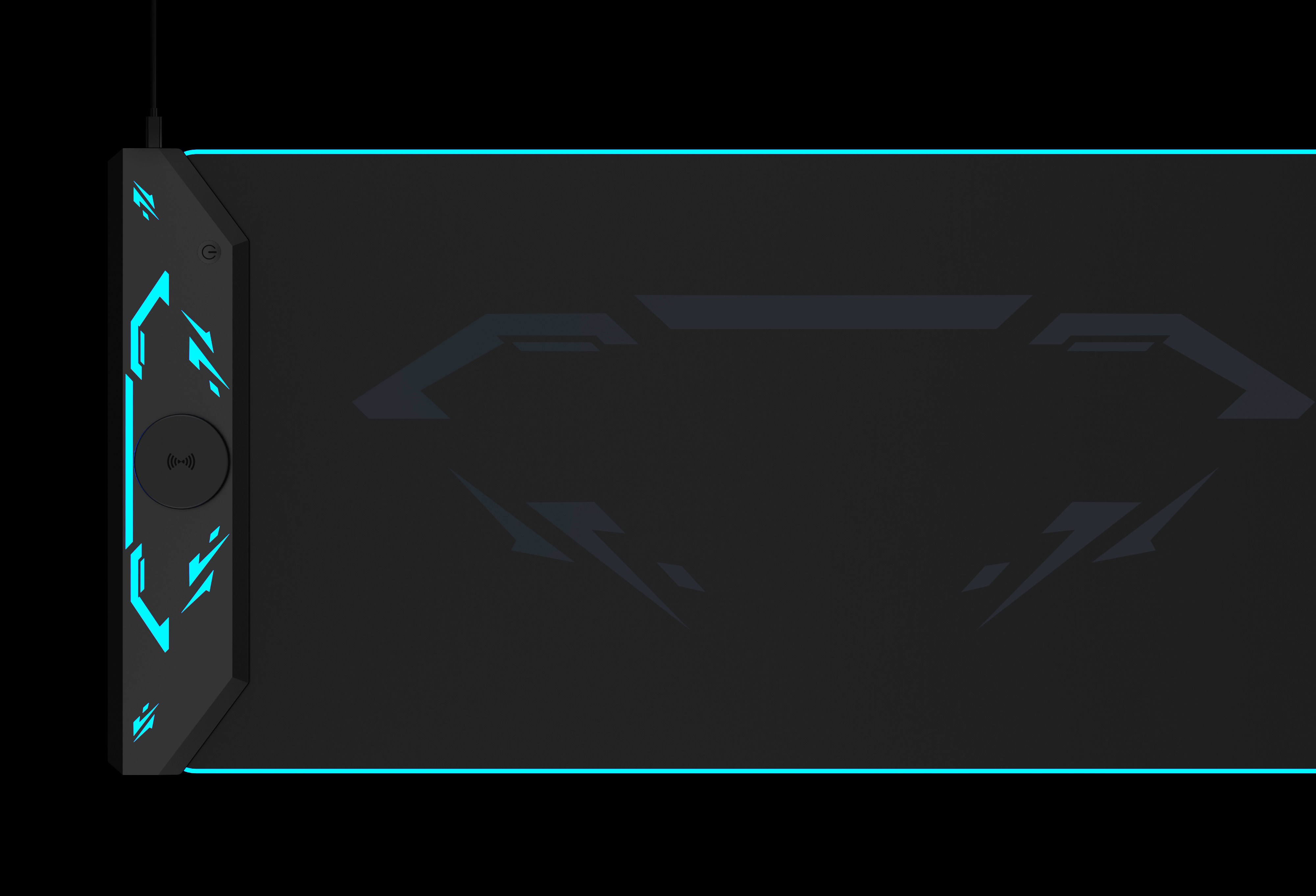 LED luminous gaming mouse pad with wireless charger，