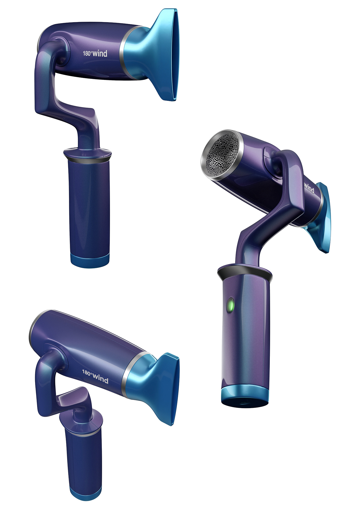 hair drier，Hair dryer 180 Wind，conceptual design，small home appliances，