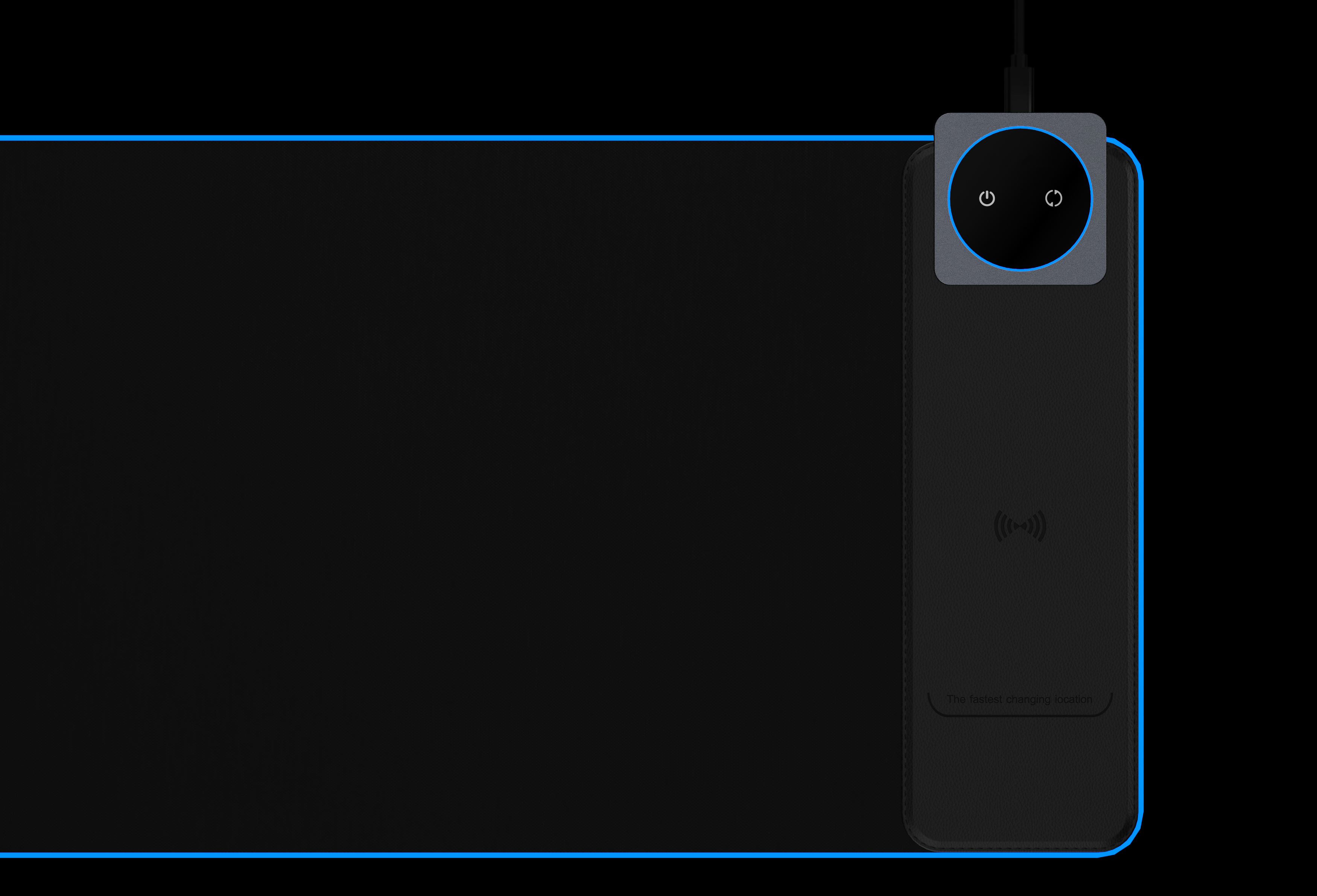 LED luminous gaming mouse pad with wireless charger，