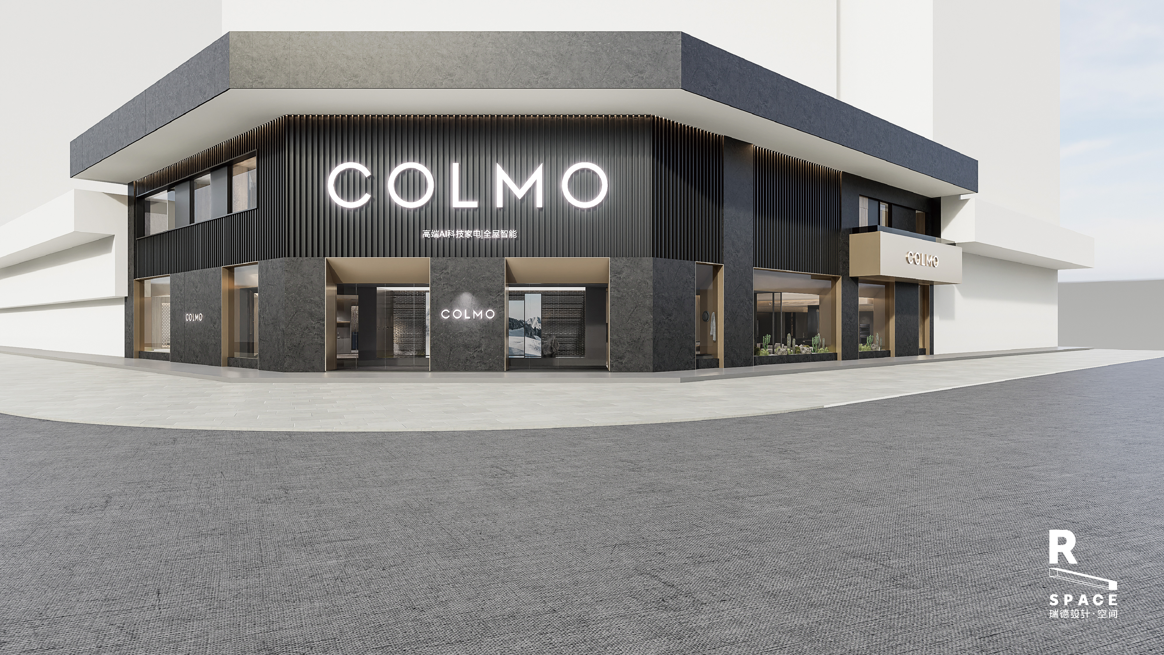 space design ，Red design，Red design · space，Extreme，COLMO Super Body Shop，Hangzhou design company，Smart home，Exhibition hall，