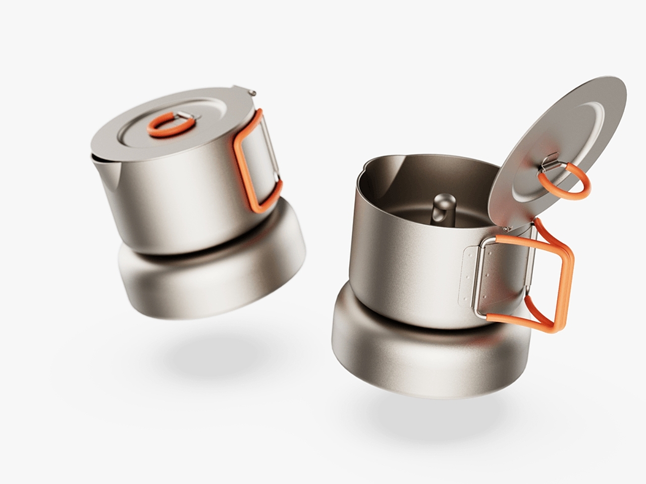 Moka-mp，Coffee pot，Camping Tools，conceptual design，