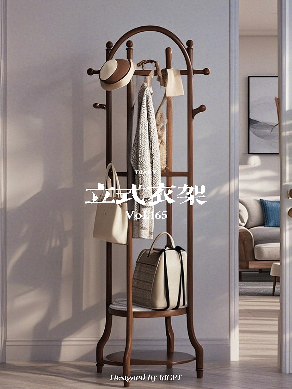 AIGC, AI, home furniture, vertical hangers，