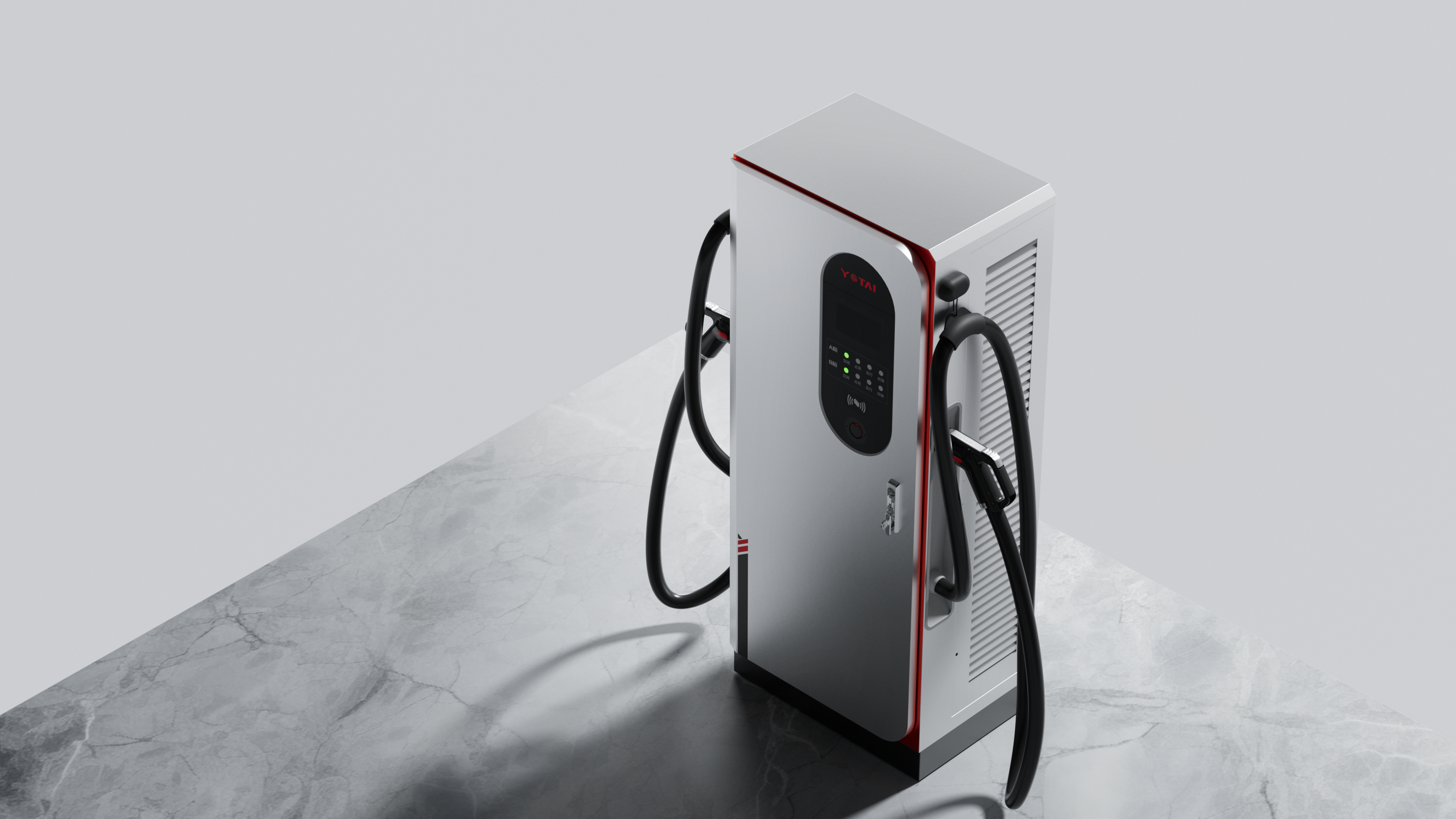 Design of 120KW DC charging pile，Design of DC charging pile，Charging pile design，Design of New Energy Charging Pile，Design of Automobile Charging Pile，Industrial Design of Charging Pile，New Energy Product Design，Industrial design company，