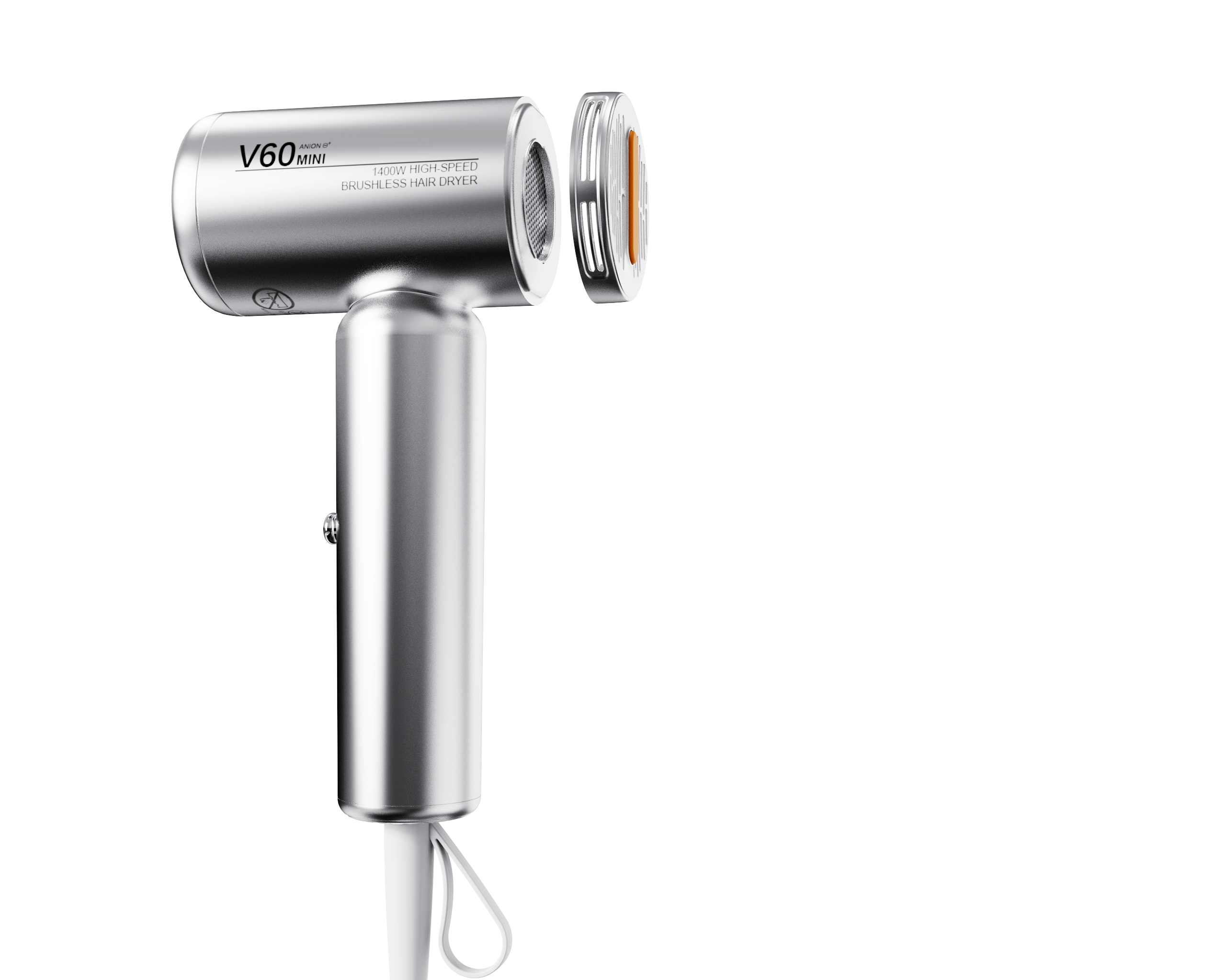 Mini high speed brushless hair dryer，