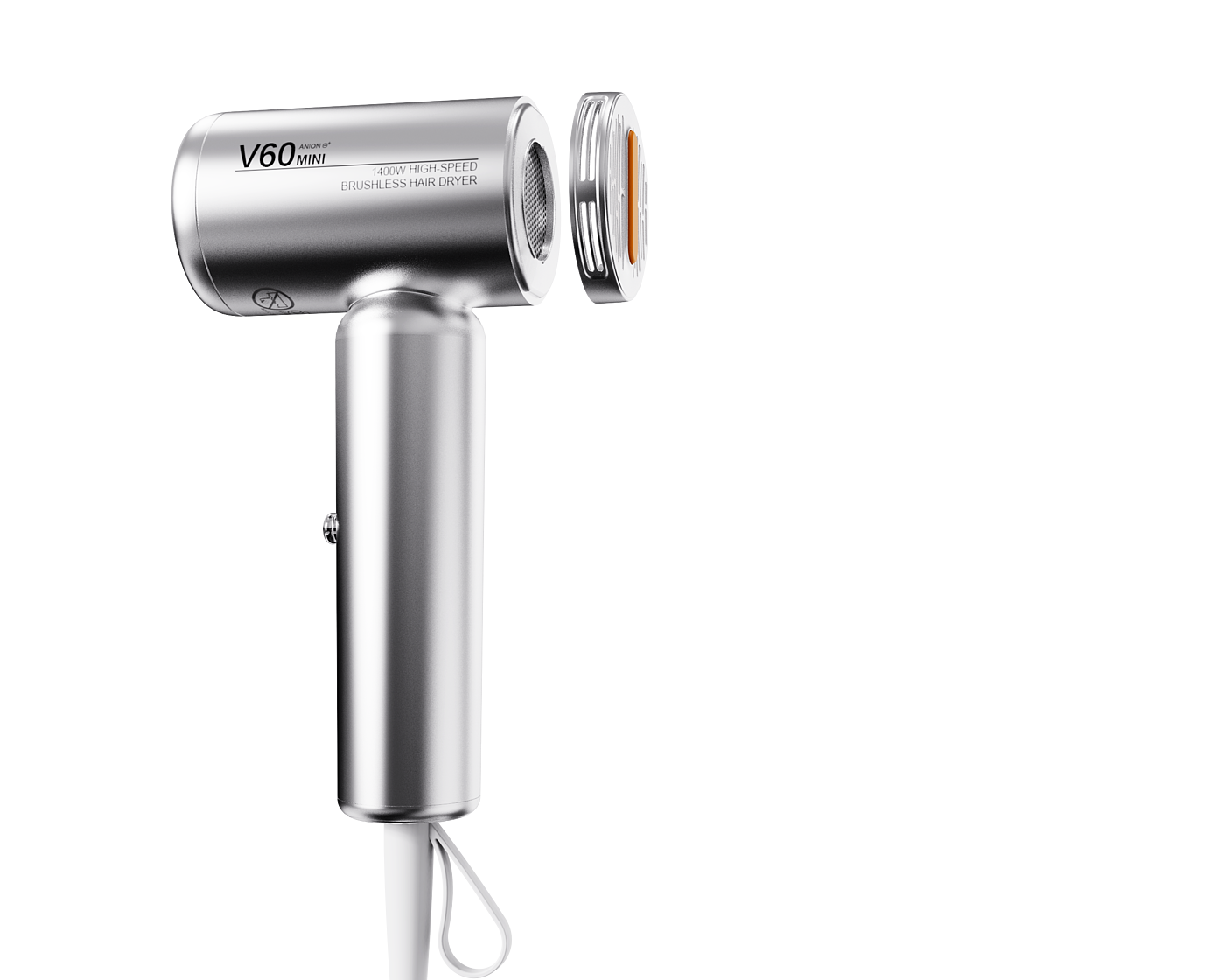 Mini high speed brushless hair dryer，