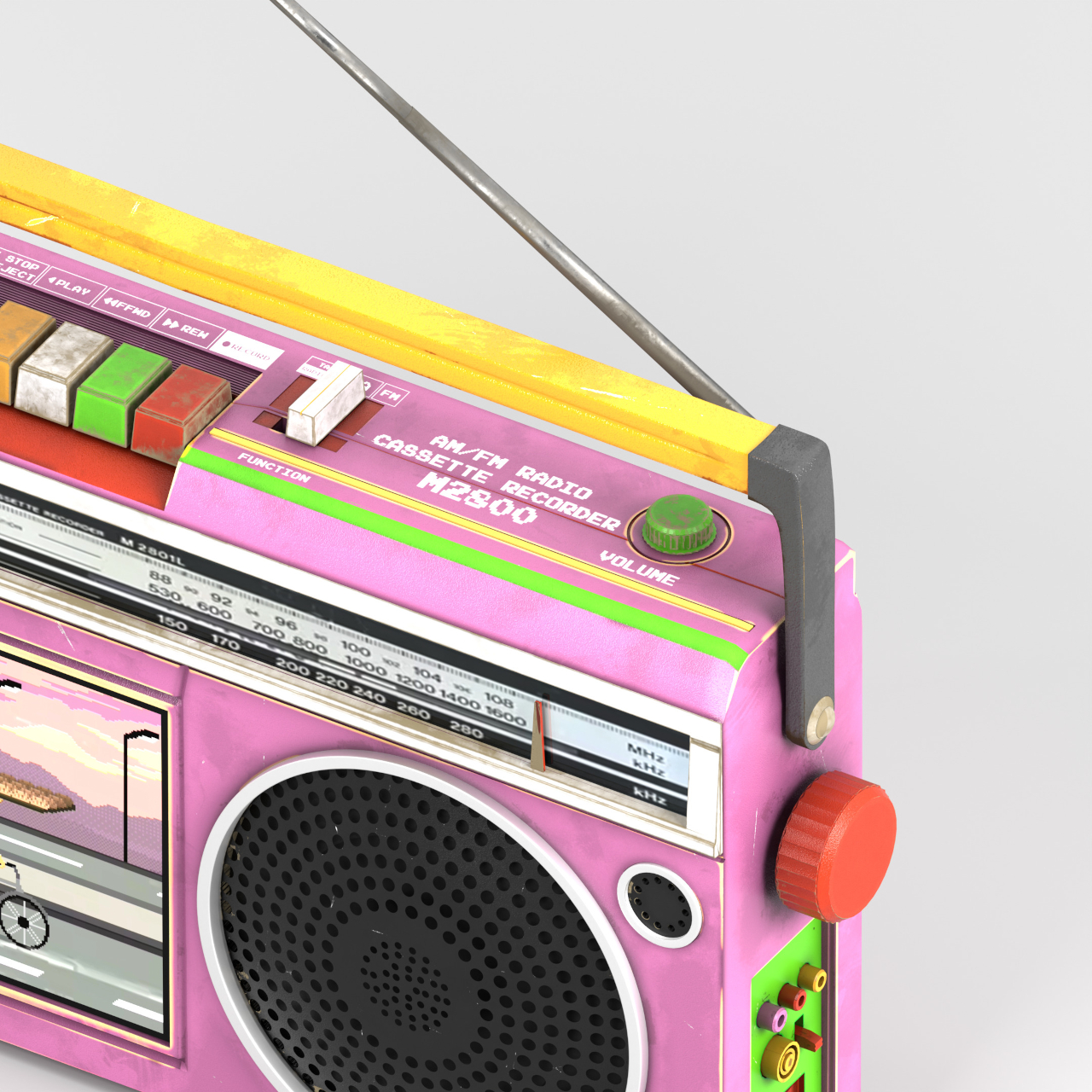 80's style.，Retro，music player ，Creative concept，