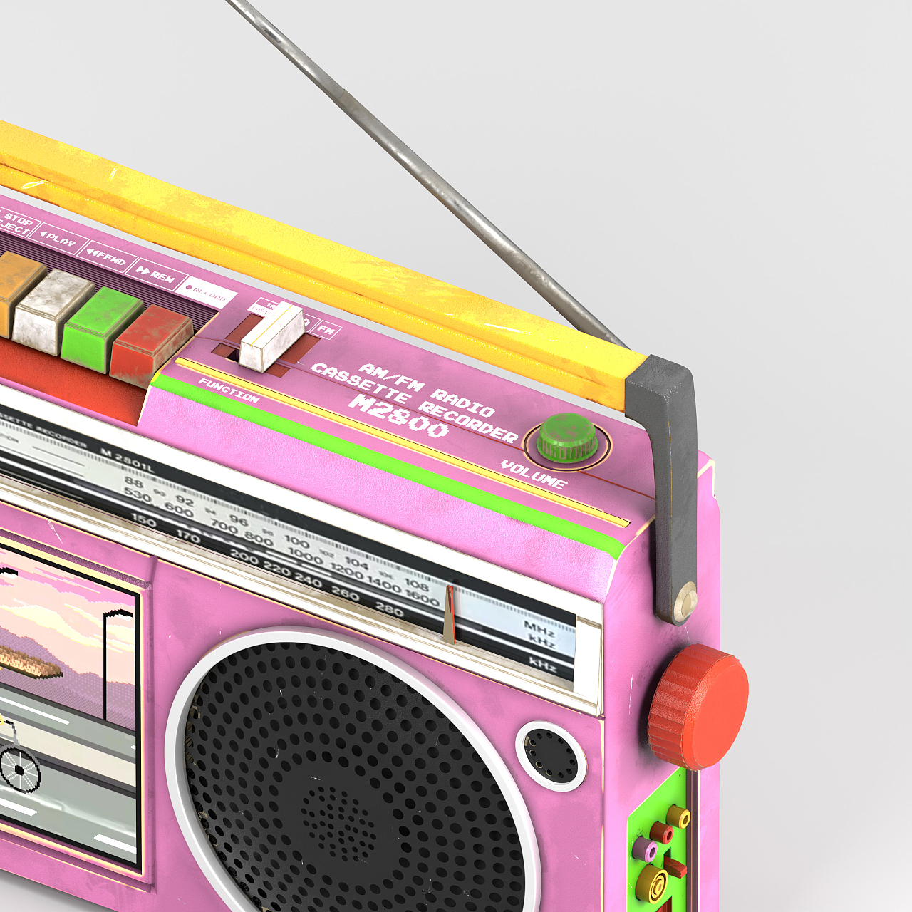 80's style.，Retro，music player ，Creative concept，