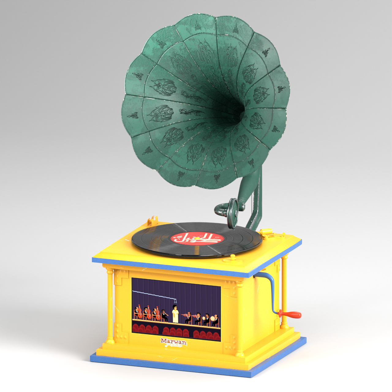 80's style.，Retro，music player ，Creative concept，