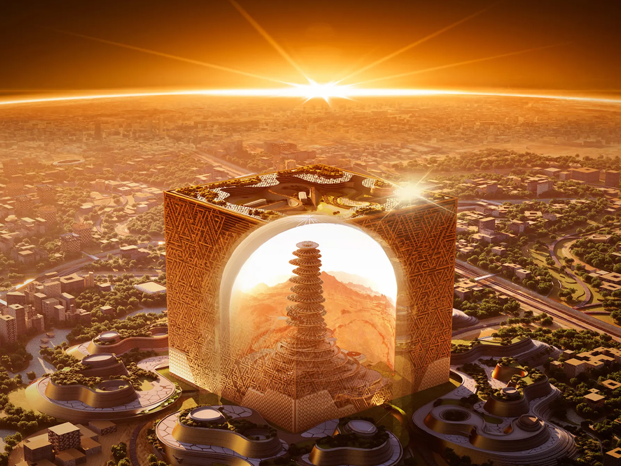 Mukaab，skyscraper，Islamic architecture，Saudi Arabia，