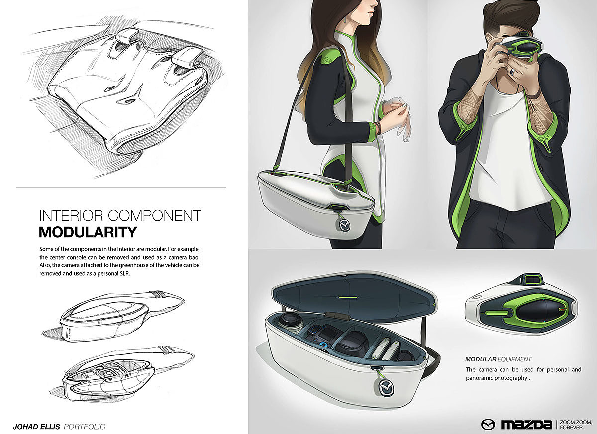 industrial design，Automobile design，concept，Hand drawn，Interior，Mazda，