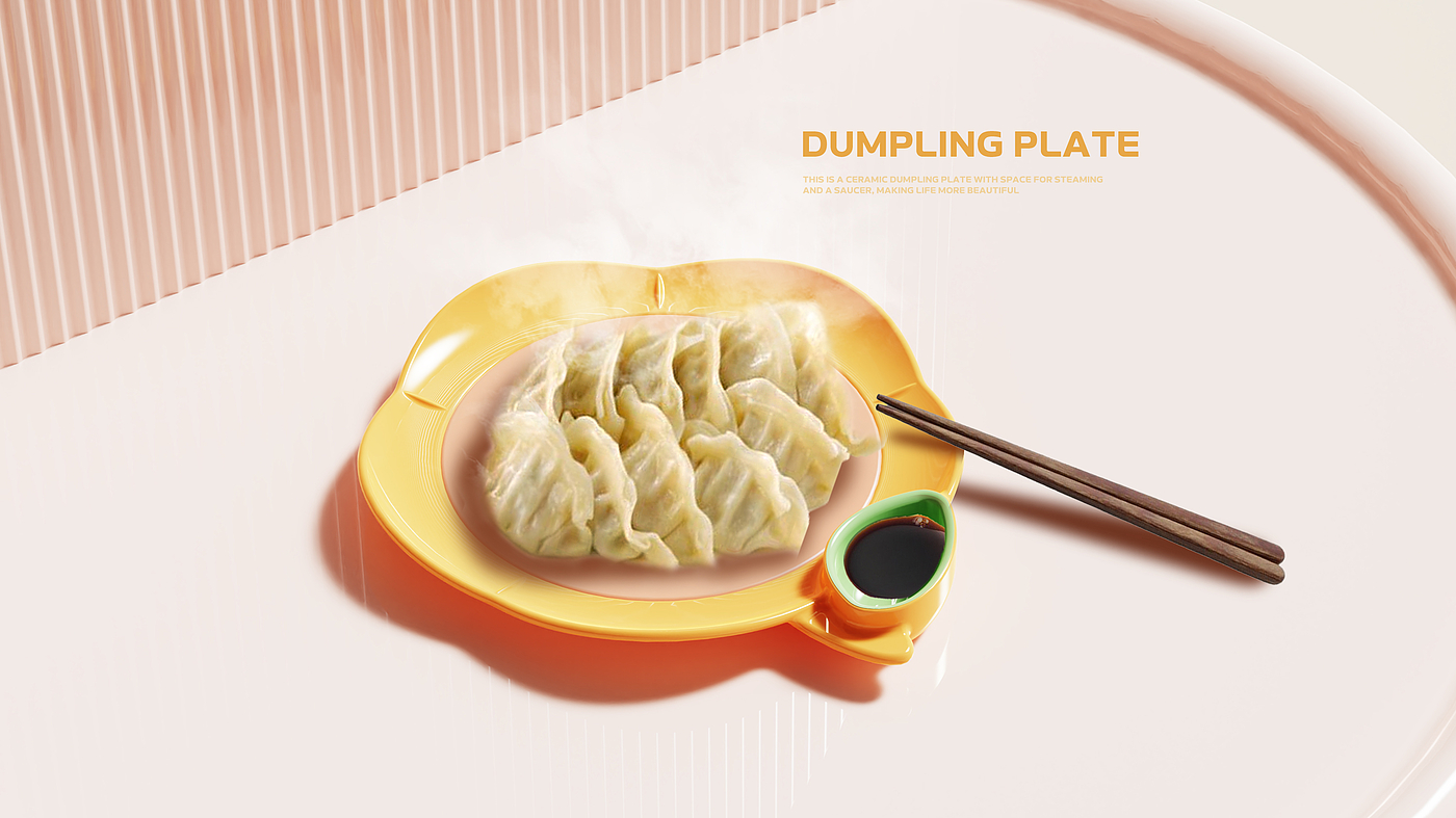 Dumpling plate，Dumplings，ceramics，Dip，flower，