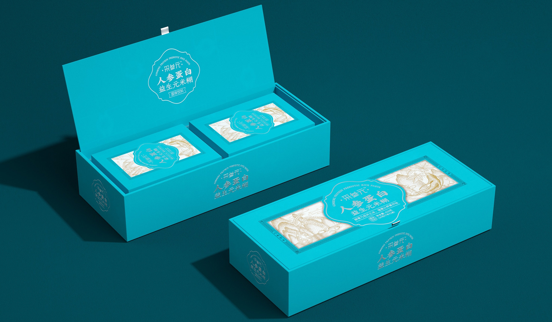 Packaging Design of Ginseng Protein Gift Box，