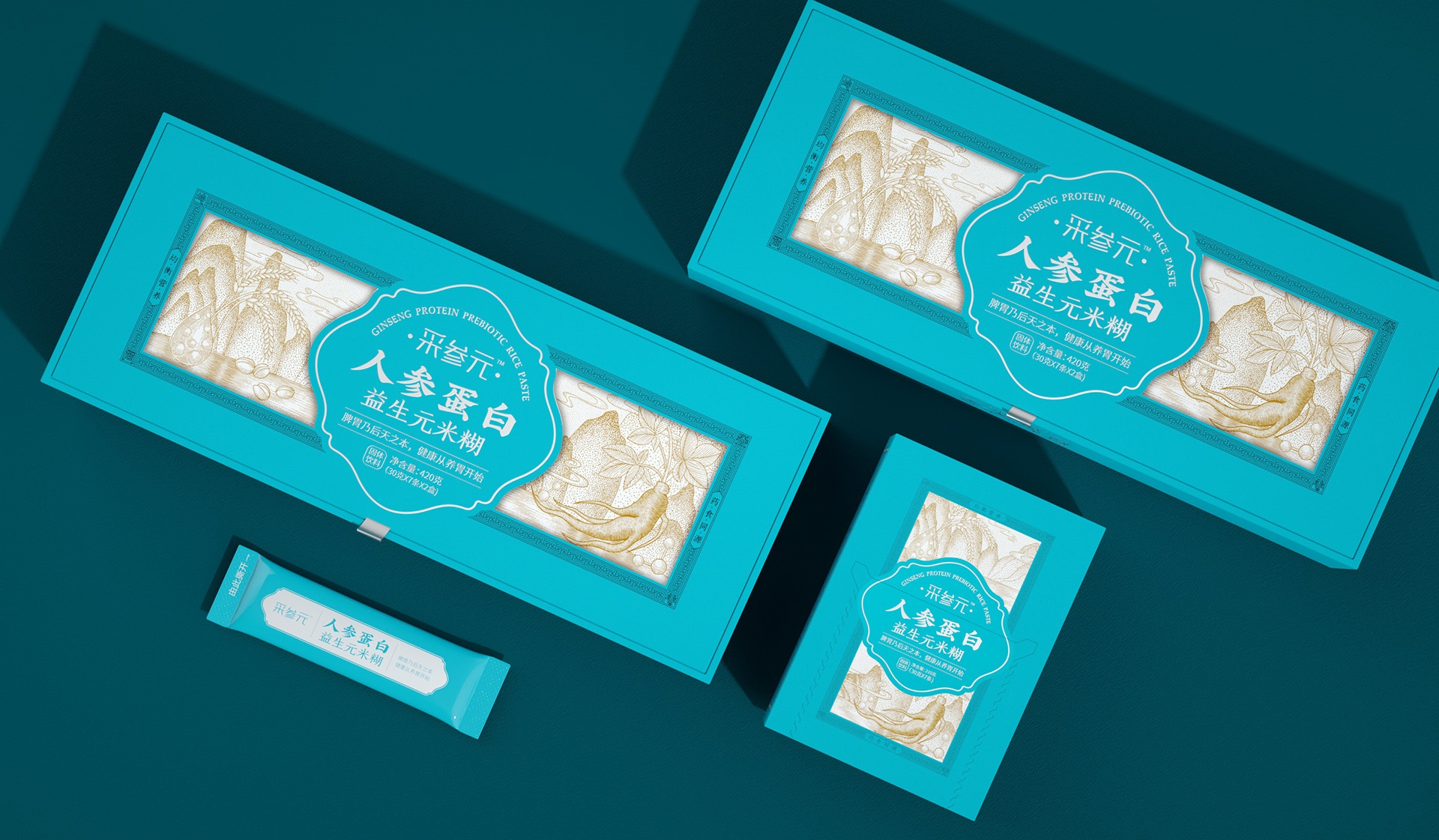 Packaging Design of Ginseng Protein Gift Box，