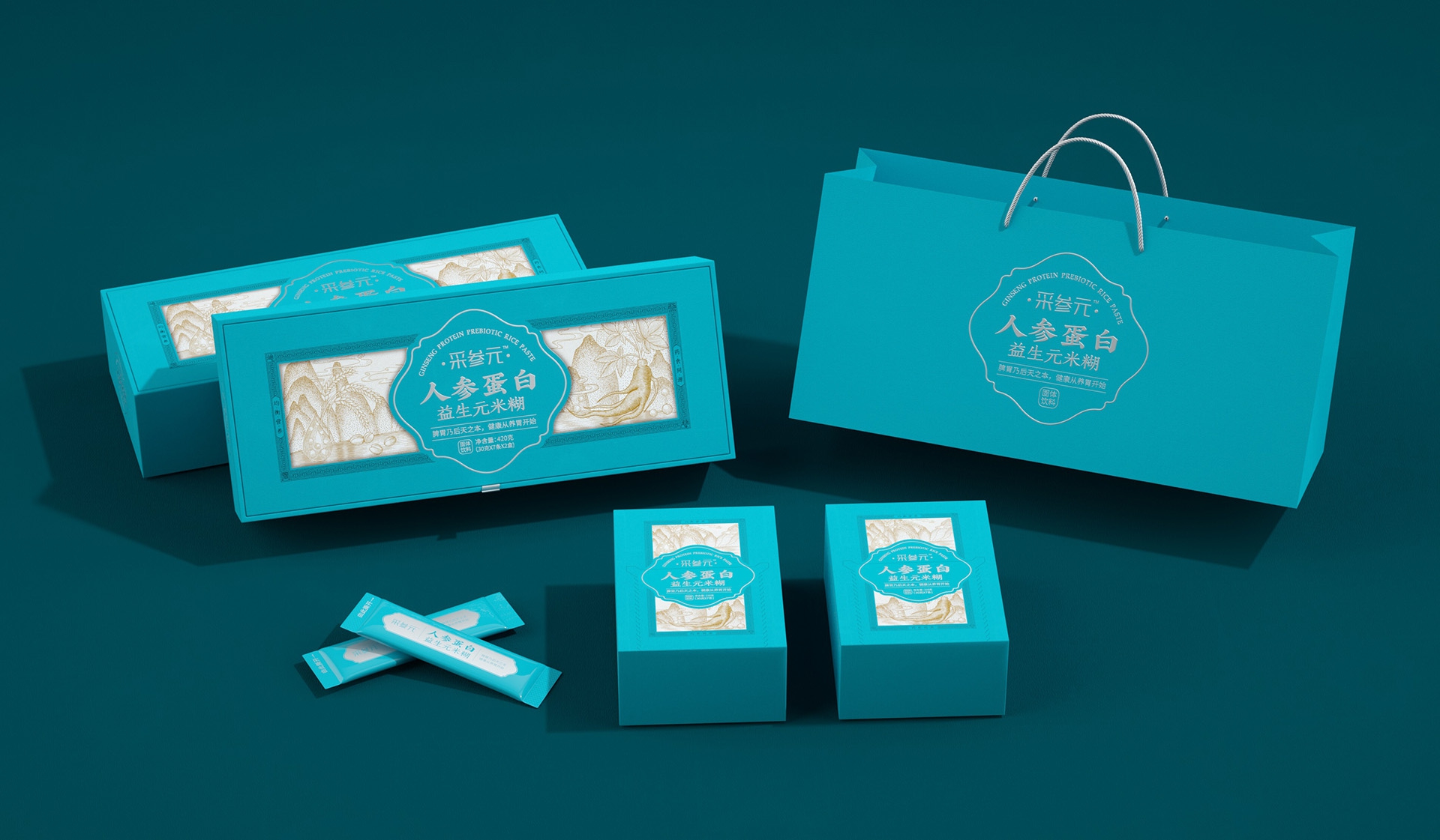Packaging Design of Ginseng Protein Gift Box，