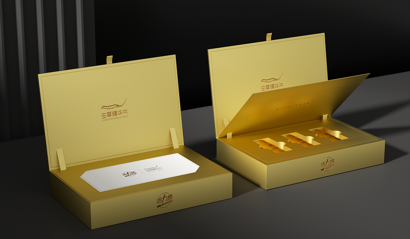 Packaging Design of Cordyceps Essence Tablets，