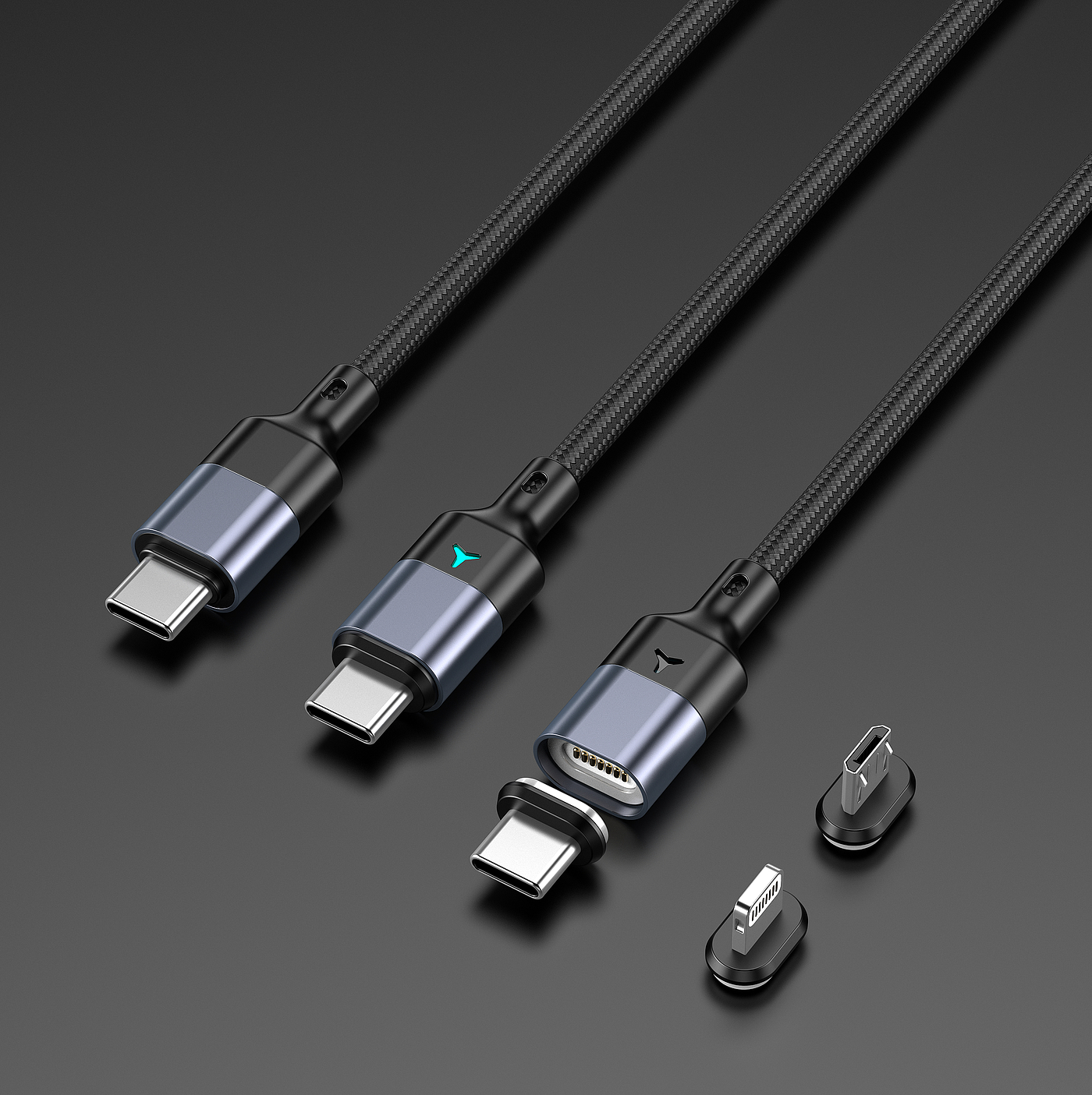 Data cable magnetic type Huawei Apple Android mobile phone data cable charging line，