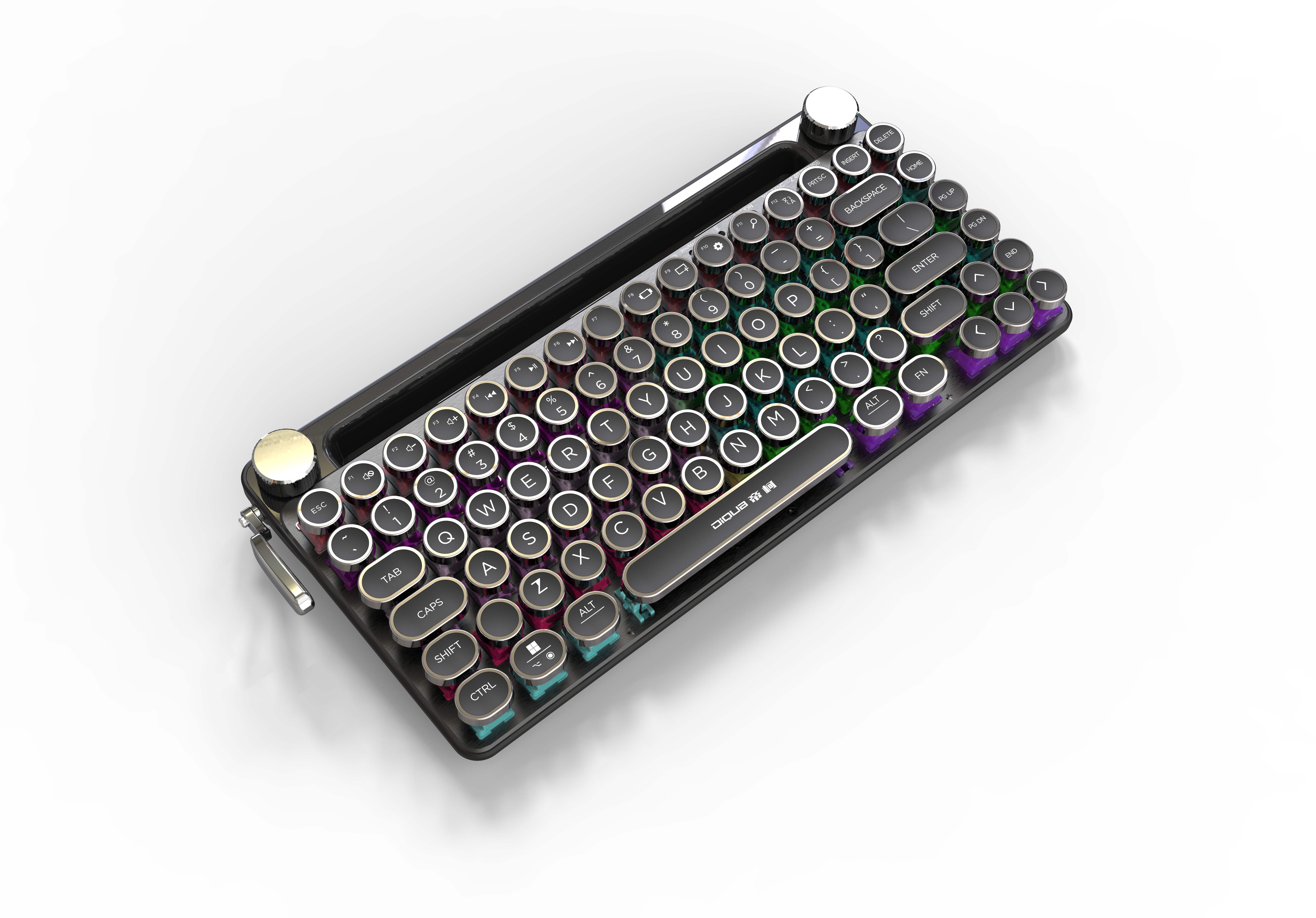 Typewriter keyboard with stand，portable typewriter keyboard，Punk typewriter keyboard，