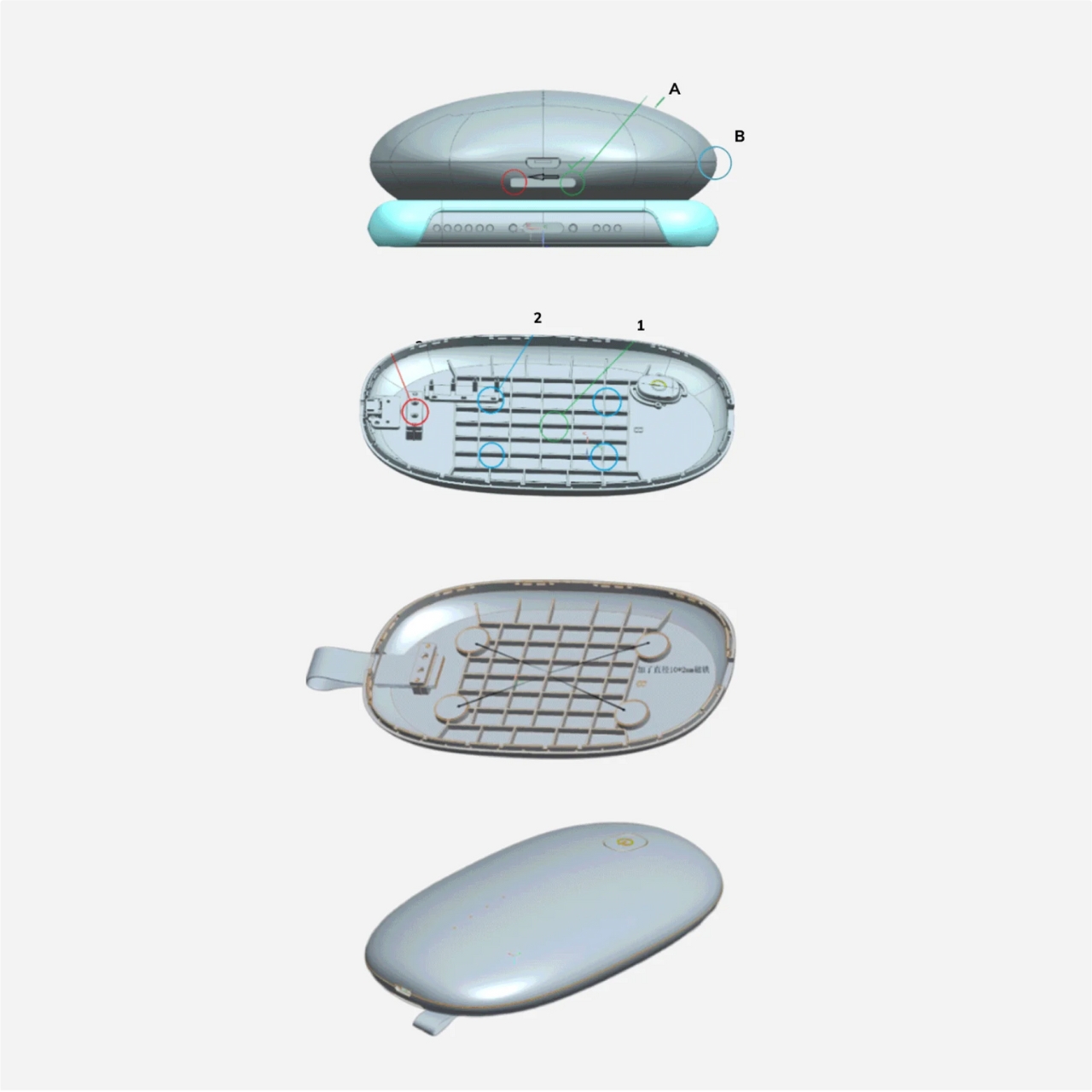 Ergonomics，portable battery，Built-in mirror，Fashion Technology，