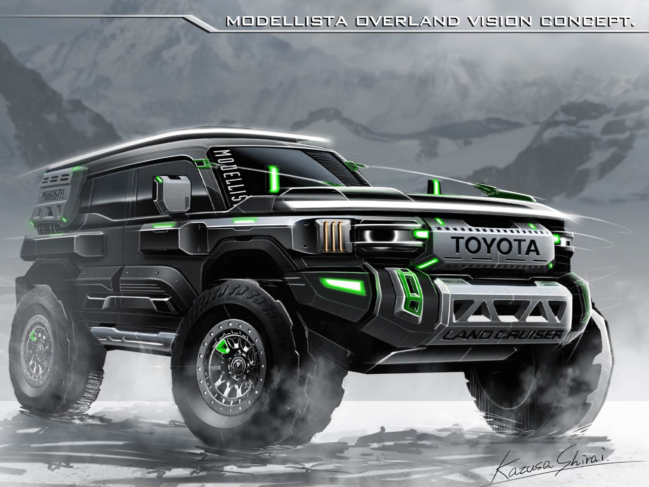 Toyota，Off-road performance，Retrofit concept，Overland Vision，Cyberpunk，