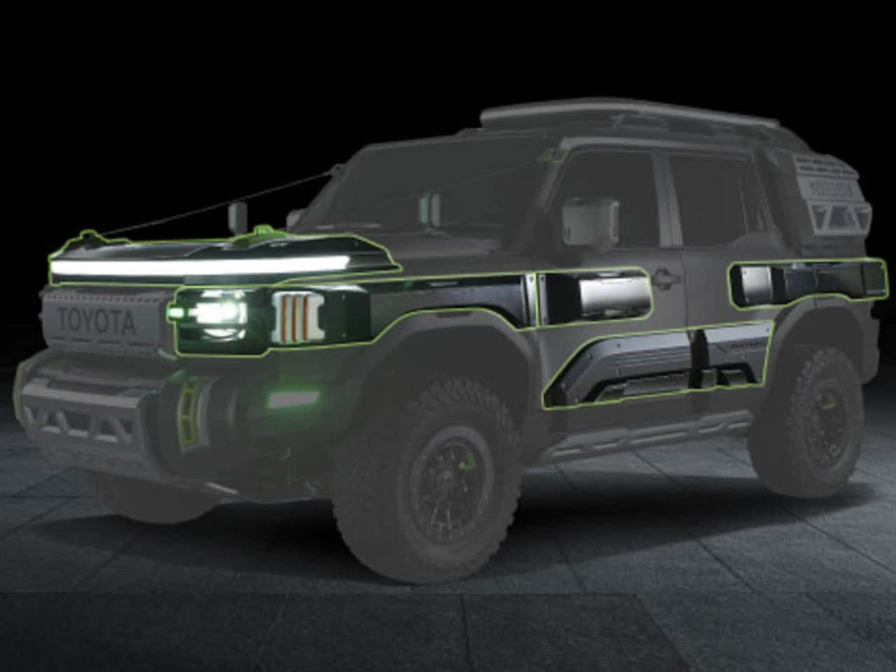 Toyota，Off-road performance，Retrofit concept，Overland Vision，Cyberpunk，