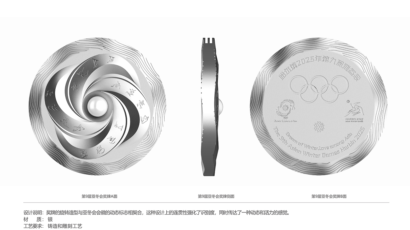 Asian Winter Games，Medal Design，Original design，