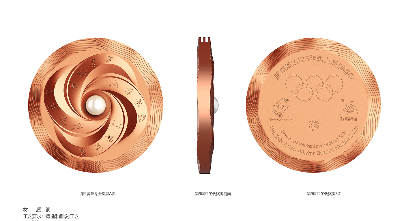 Asian Winter Games，Medal Design，Original design，