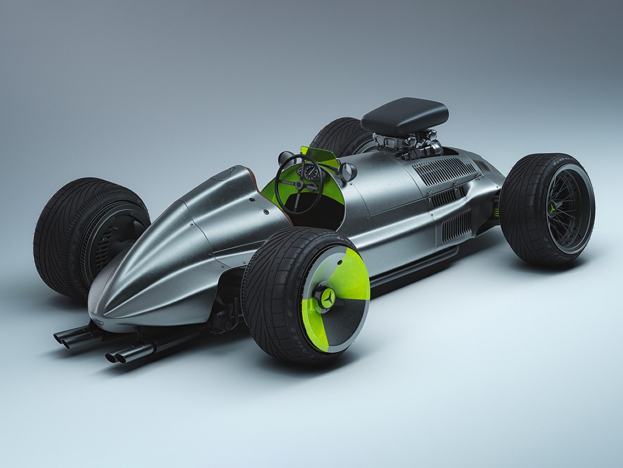 Mercedes-Benz W165，Retro Racing，Modified vehicle，Modern elements，