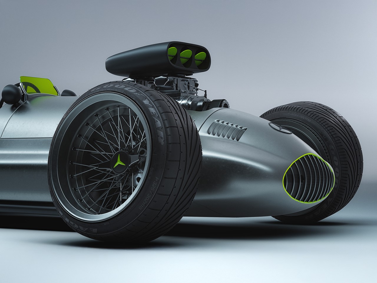 Mercedes-Benz W165，Retro Racing，Modified vehicle，Modern elements，