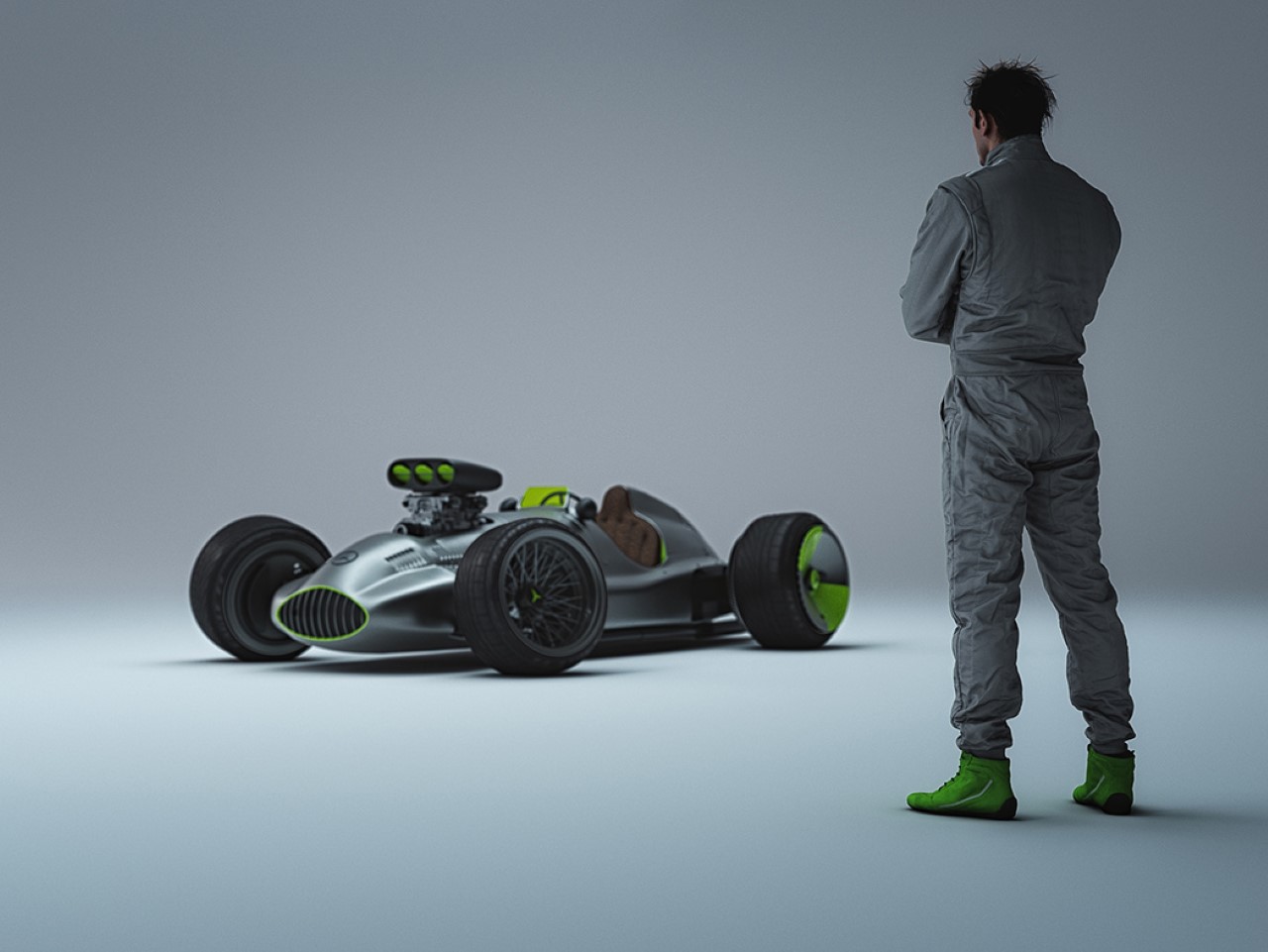 Mercedes-Benz W165，Retro Racing，Modified vehicle，Modern elements，