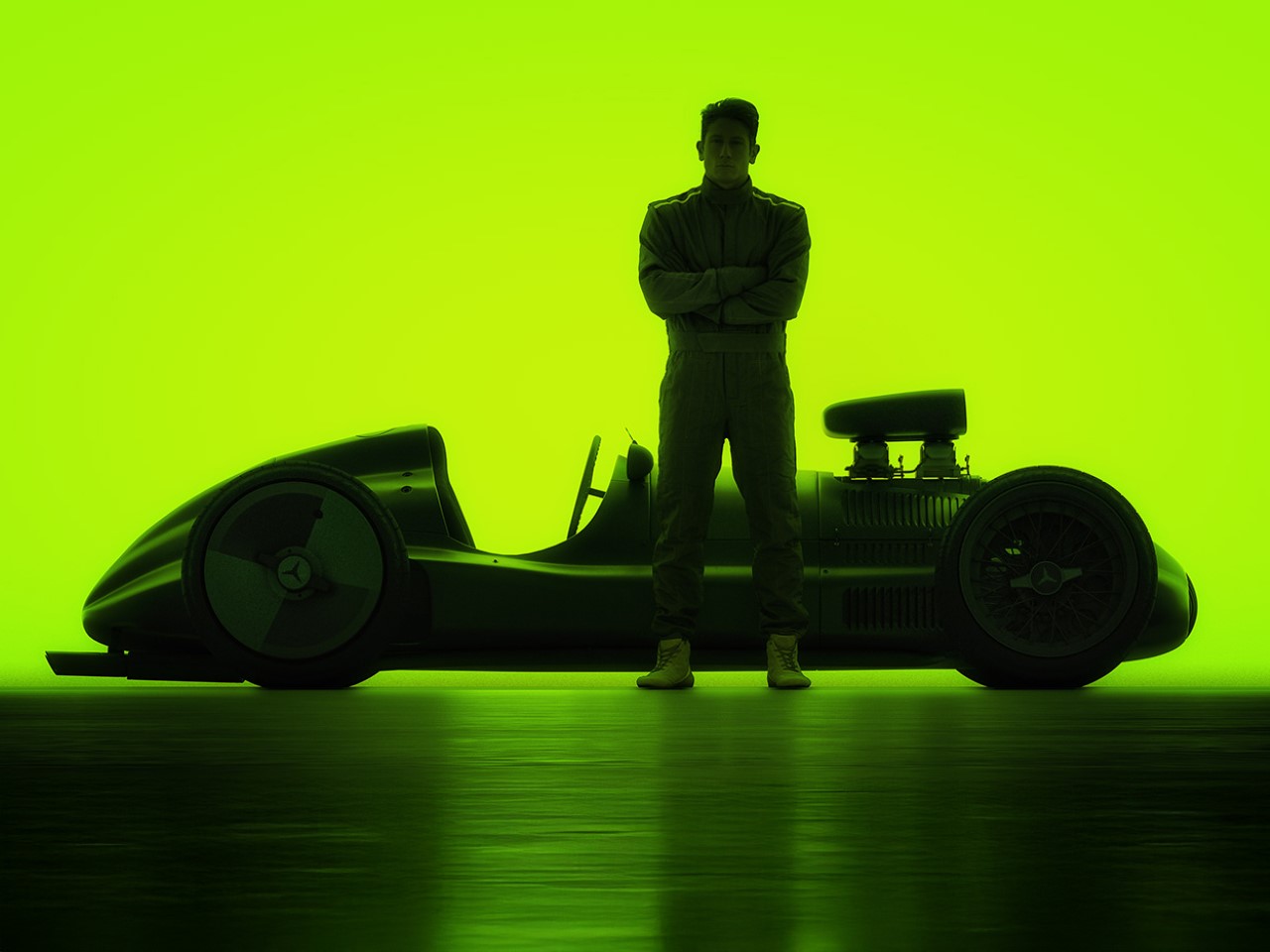 Mercedes-Benz W165，Retro Racing，Modified vehicle，Modern elements，