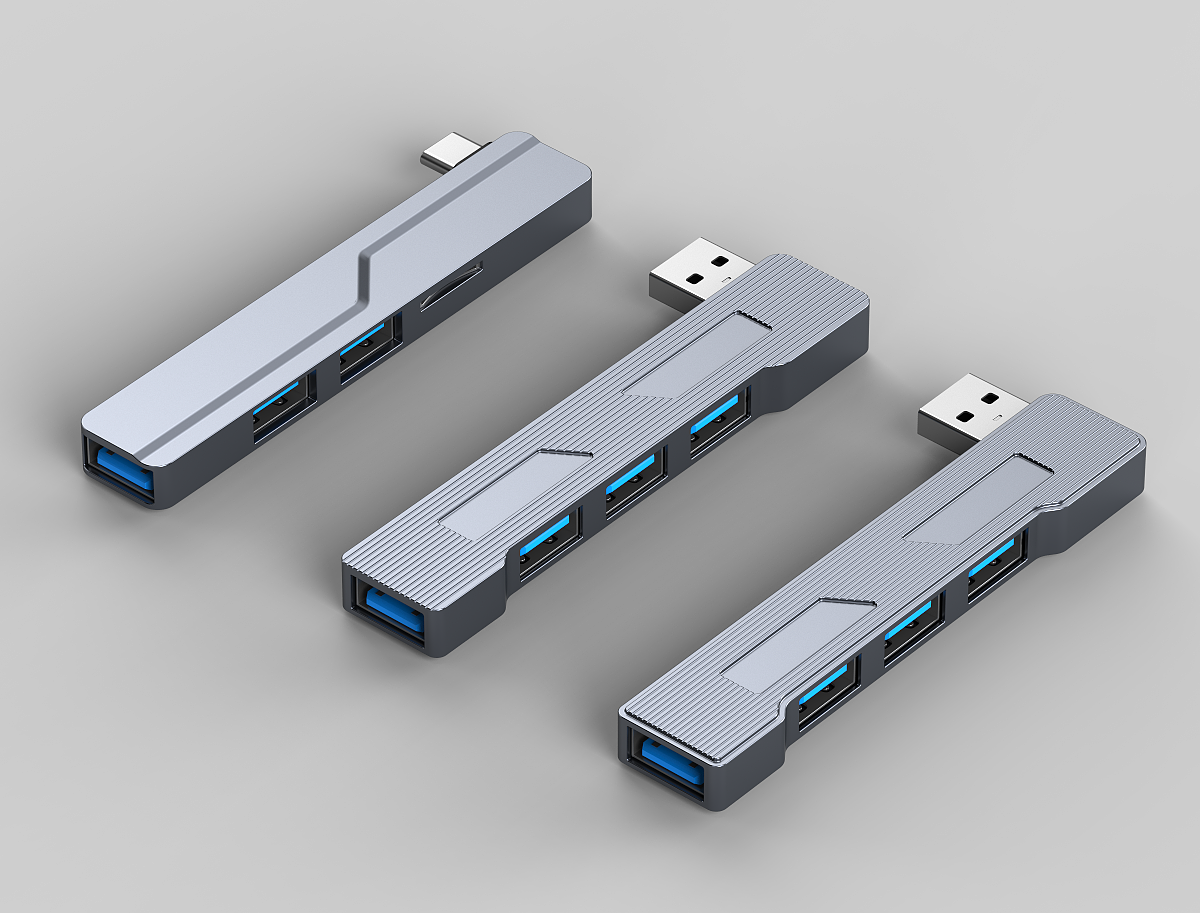 Docking station，USB3.0 docking station adapter，Type-C docking station，industrial design，product design，Digital 3C，