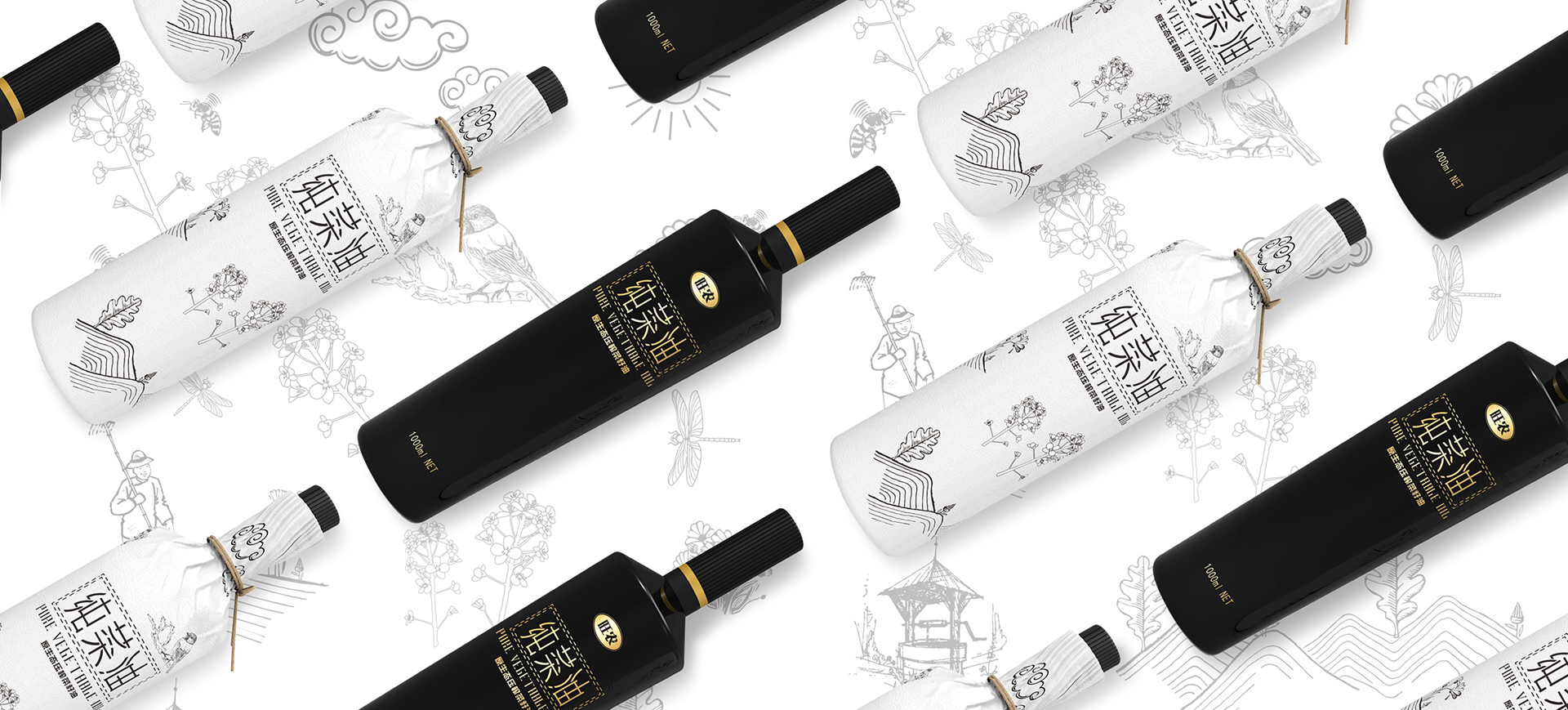 Packaging Design of Camellia Oil Series Products，