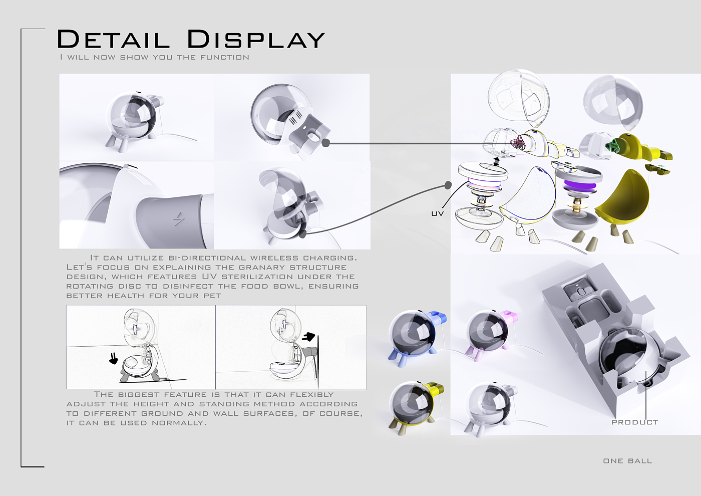 Pet feeder，Simplicity，structure，Art，design sketch，sample reels，