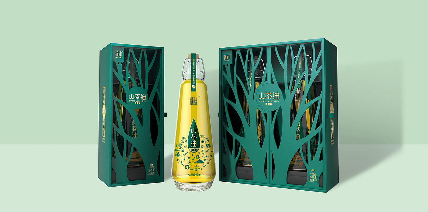Camellia Oil Packaging Design/Gift Box Packaging Design/Shengzhiyang Design，