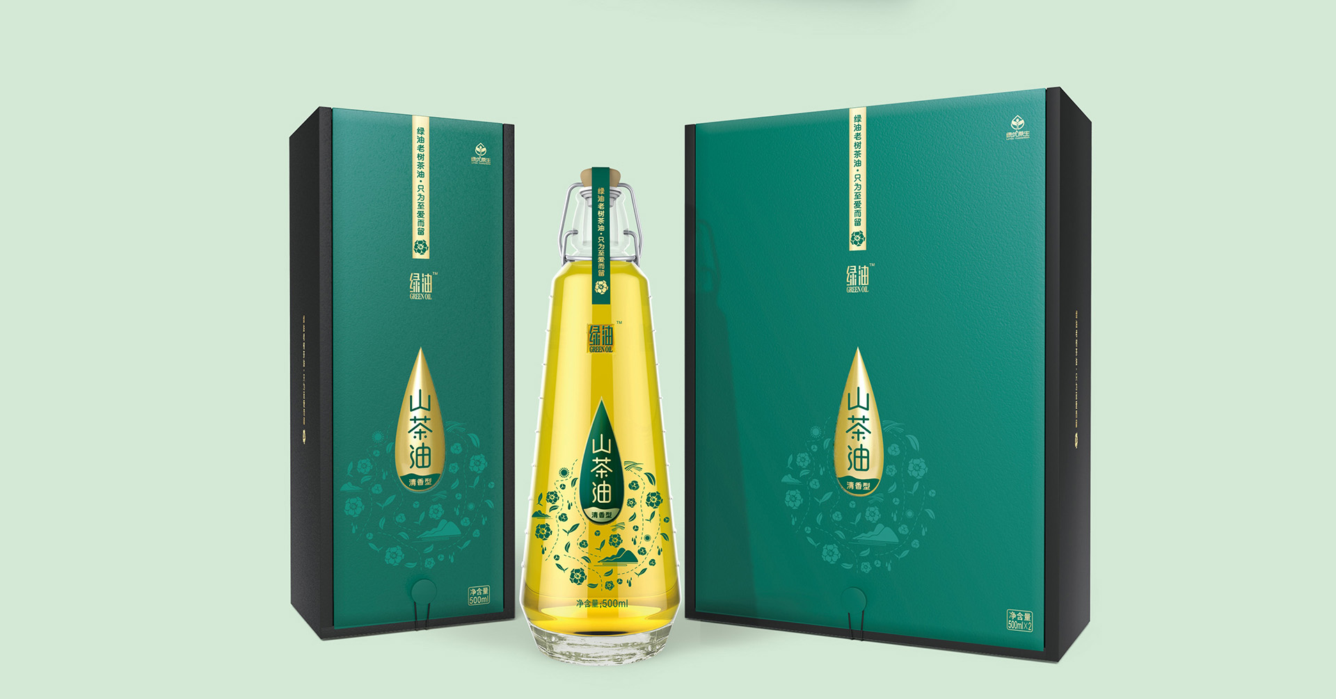 Camellia Oil Packaging Design/Gift Box Packaging Design/Shengzhiyang Design，