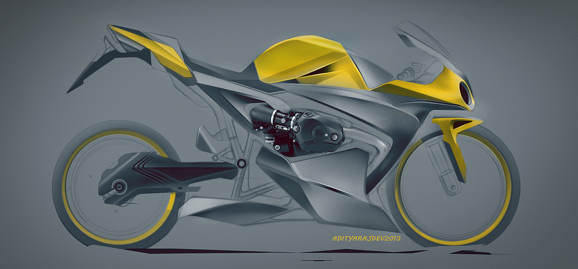 industrial design，vehicle，motorcycle，Hand drawn sketch，