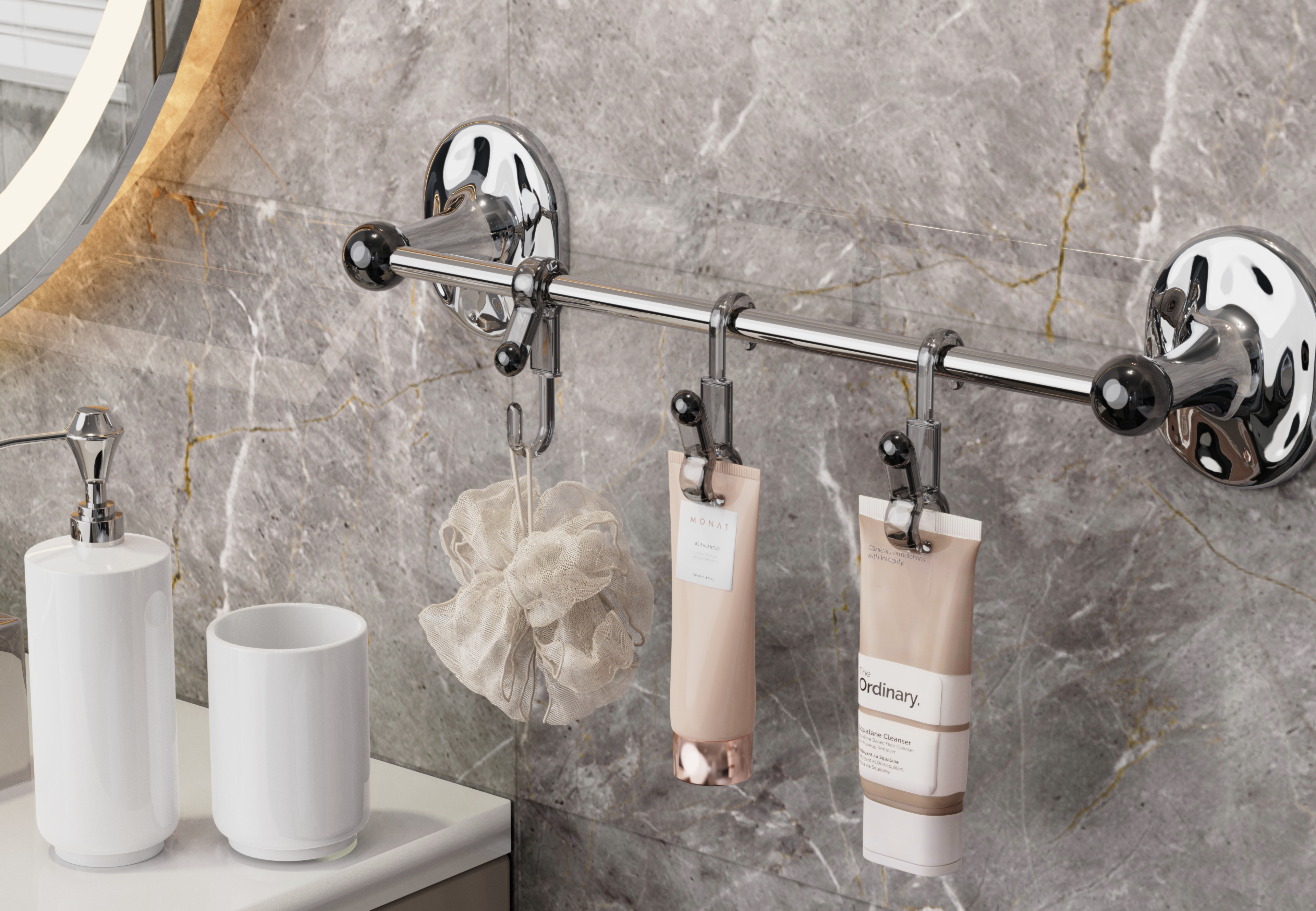 Towel rack，Rotary hook，a hook，