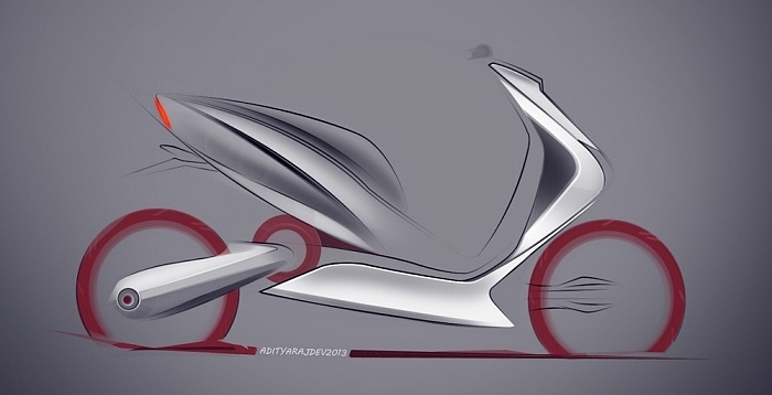 industrial design，vehicle，motorcycle，Hand drawn sketch，