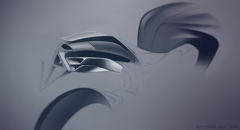 industrial design，vehicle，motorcycle，Hand drawn sketch，