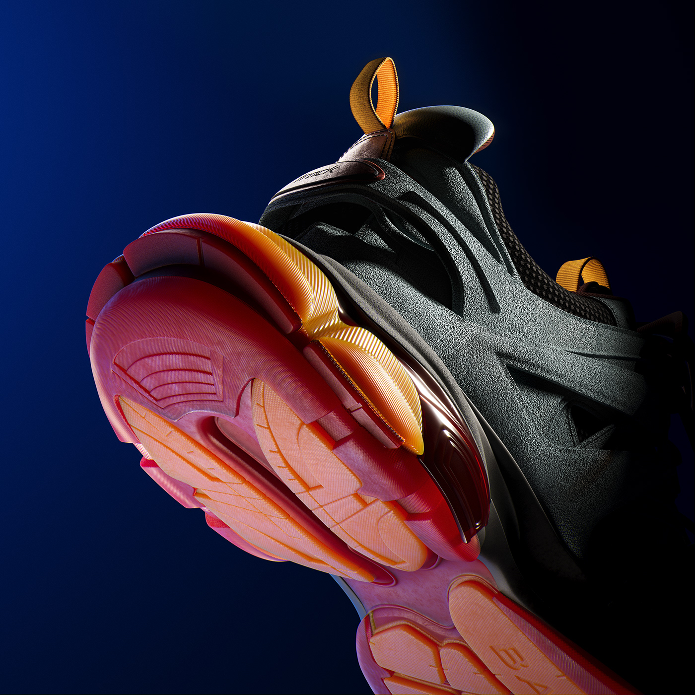 Textured treatment，Render，texture，sneakers，Balenciaga Track，