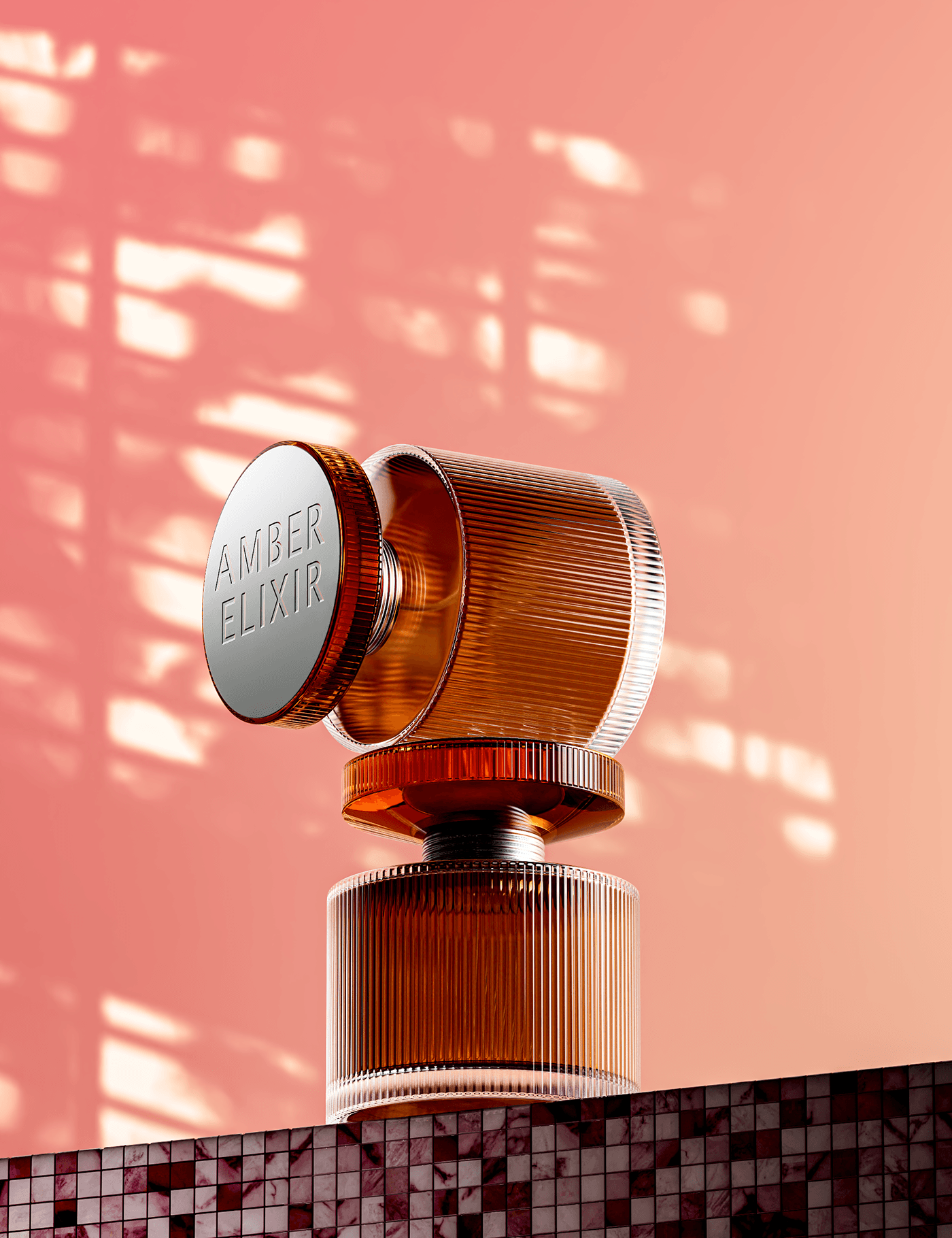 Perfume bottle，Amber Essence，Fragrance，Dark，