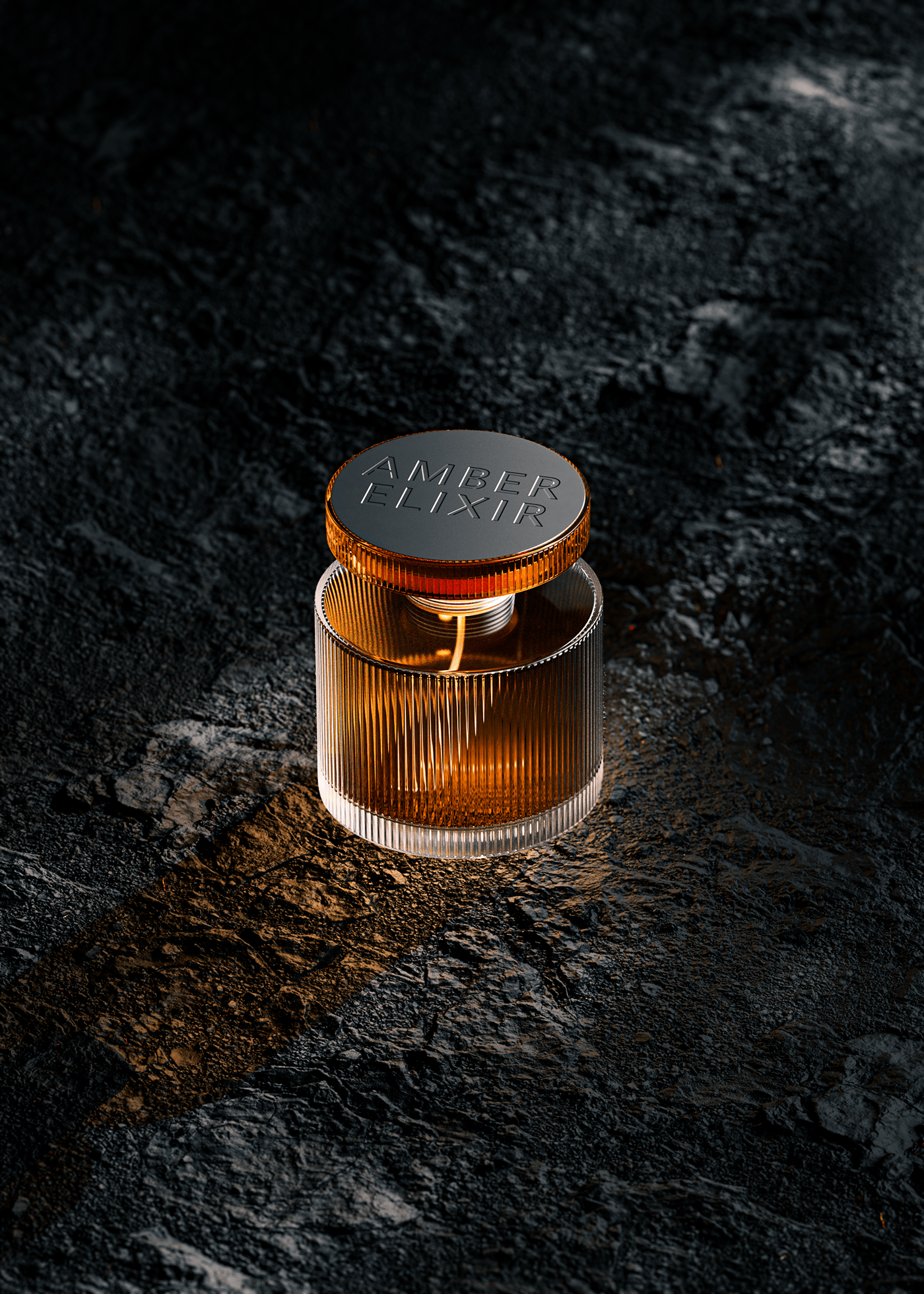 Perfume bottle，Amber Essence，Fragrance，Dark，