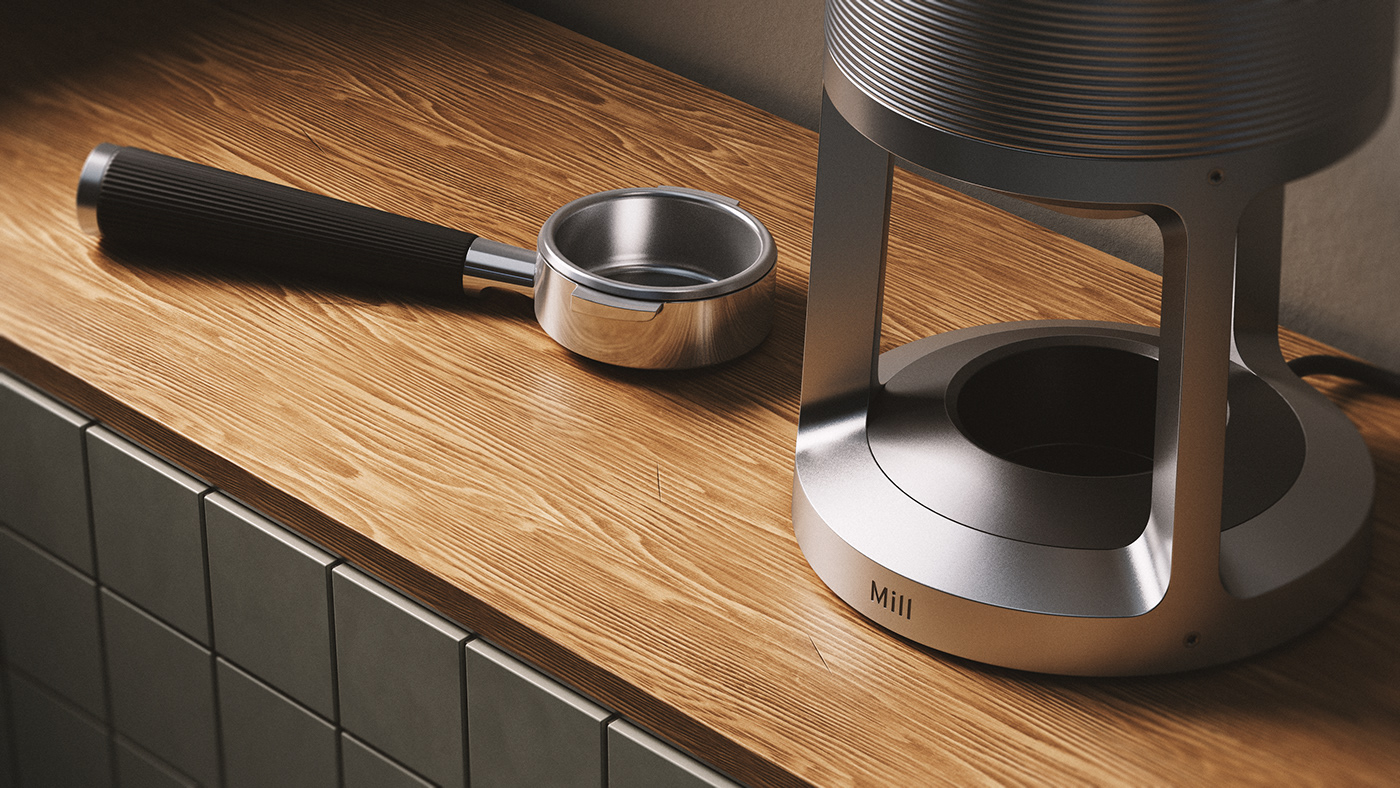 Silo Mill，Grinding coffee beans，coffee bean machine，rotate，