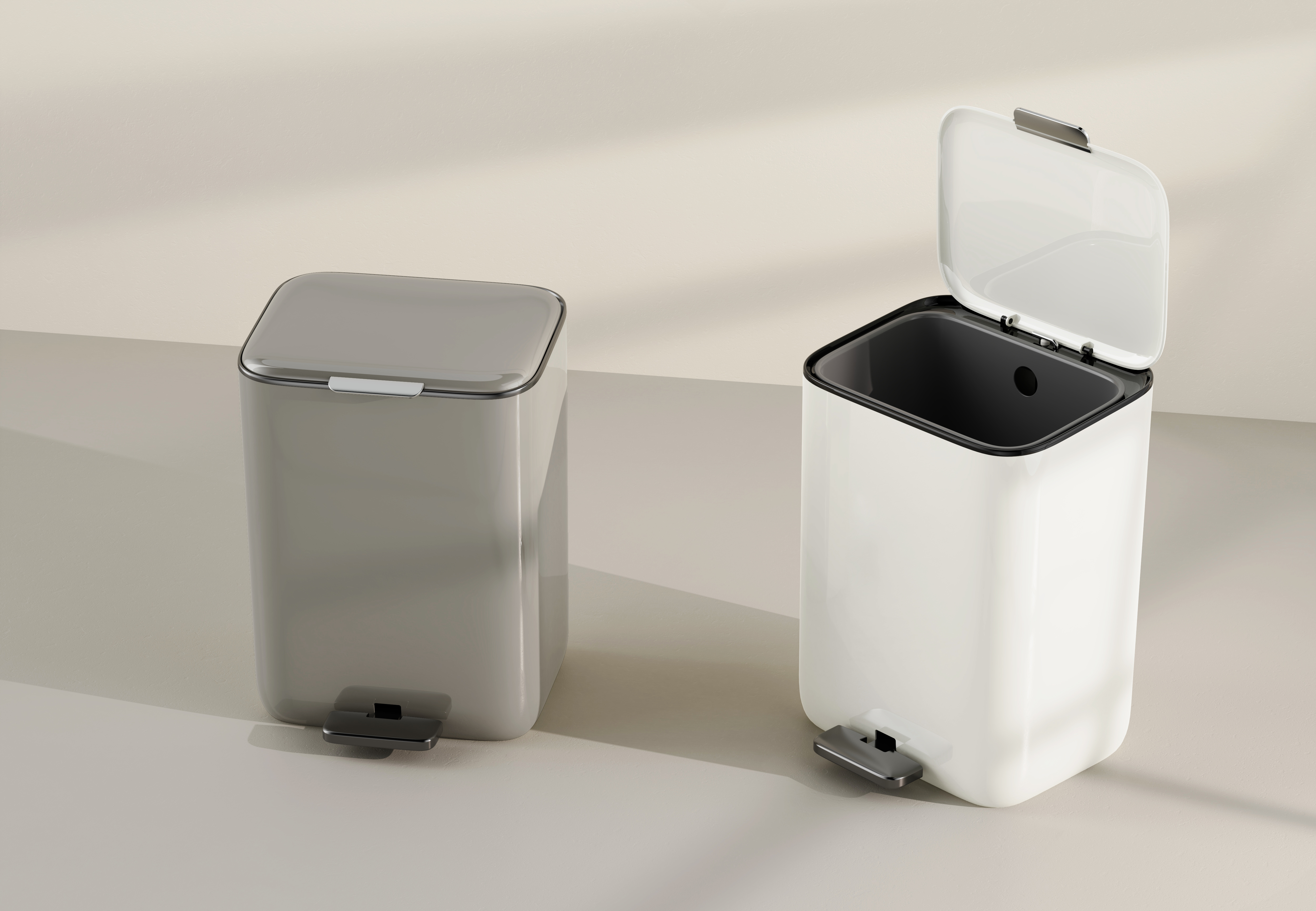 Pedal，Built-in garbage bag storage，high-capacity，Minimalist，