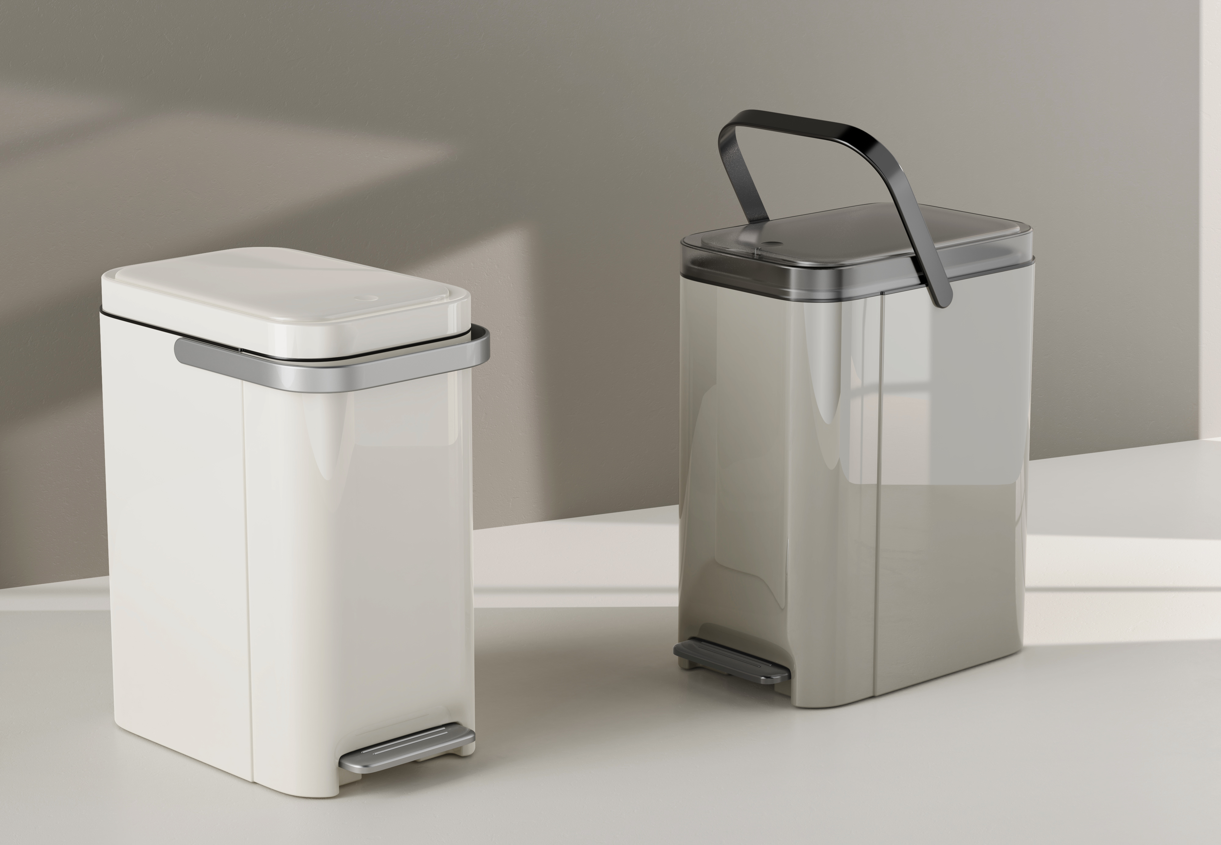 Pedal，Built-in garbage bag storage，high-capacity，Minimalist，