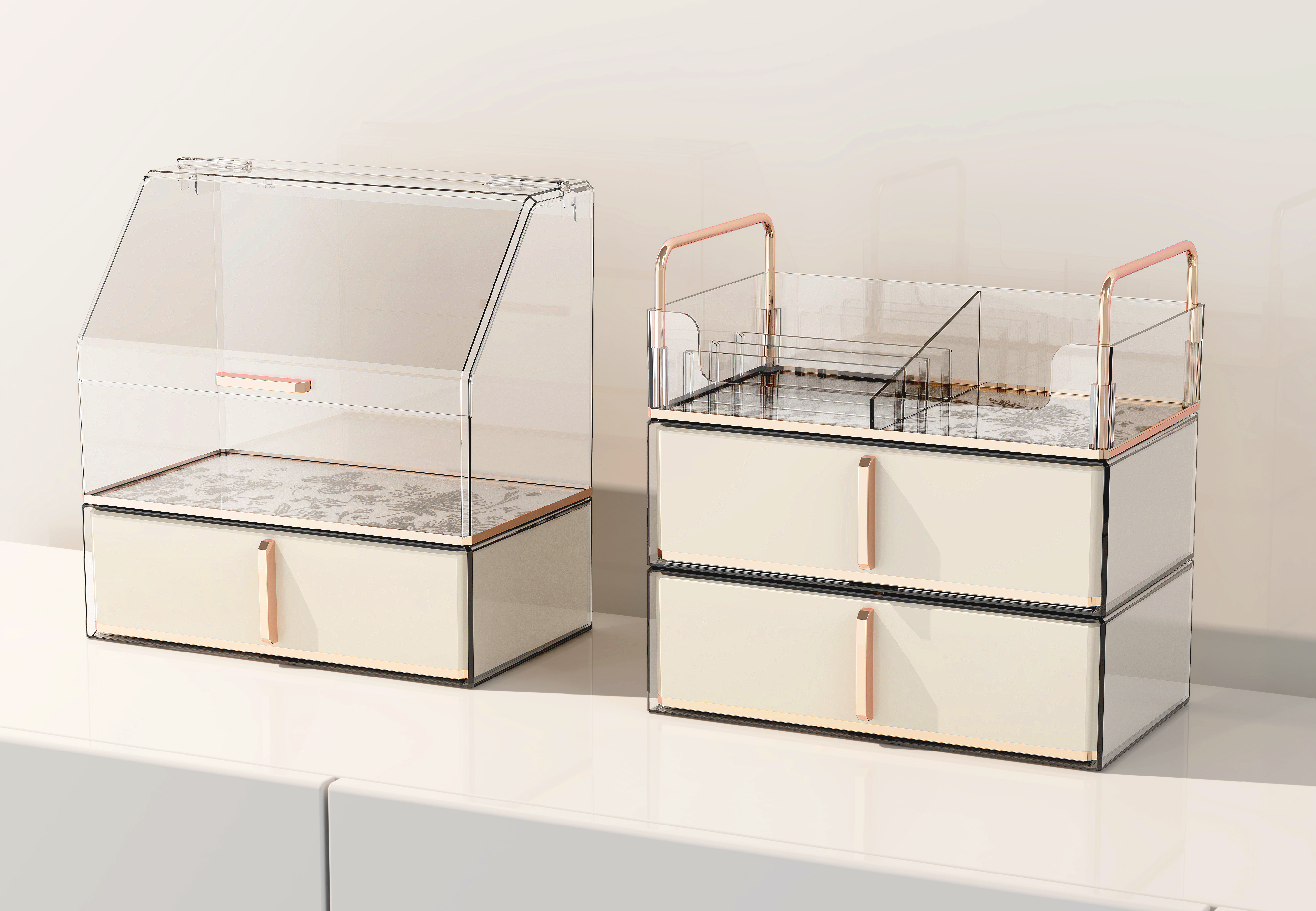 Desktop cosmetics storage，