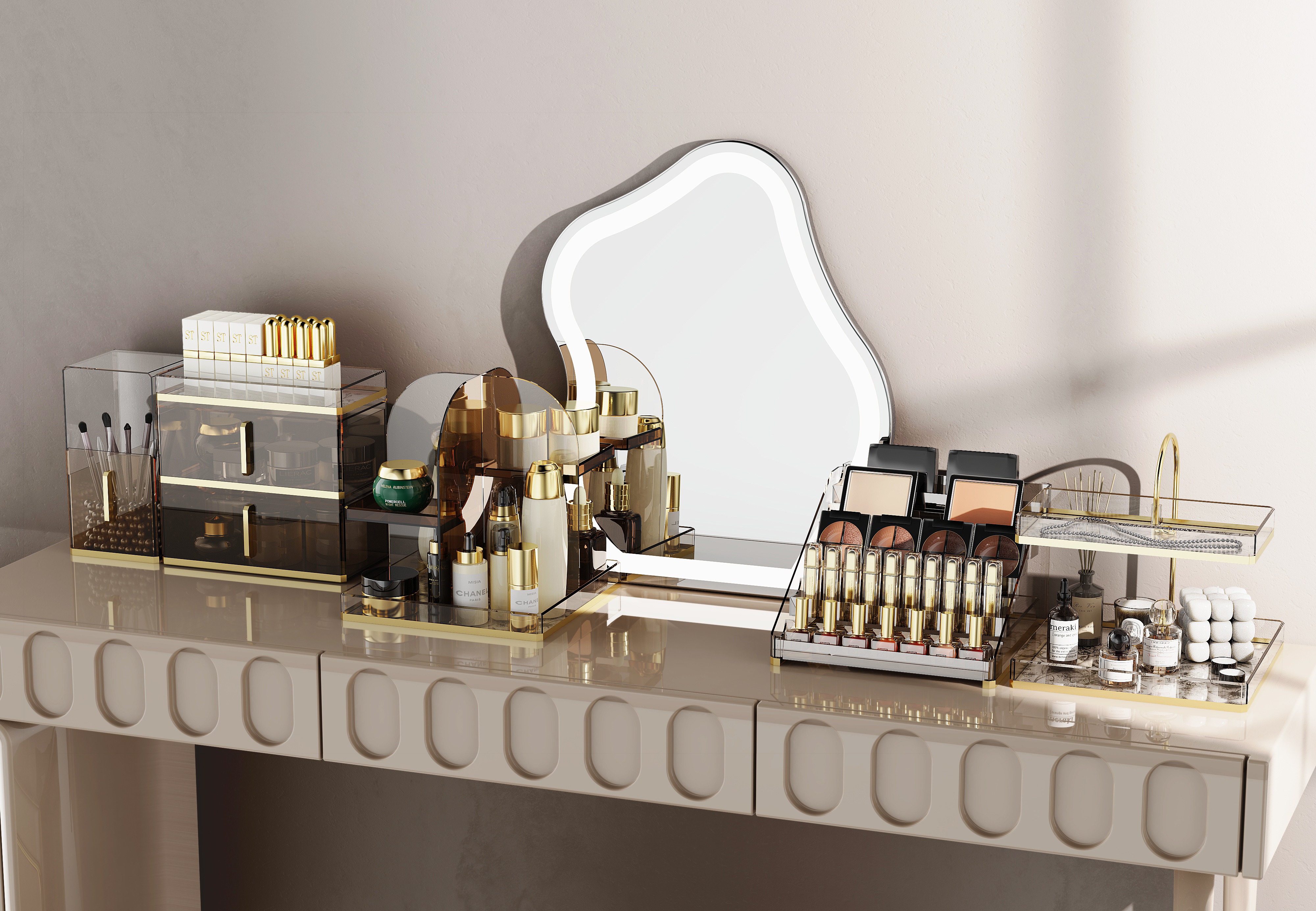 Desktop cosmetics storage，